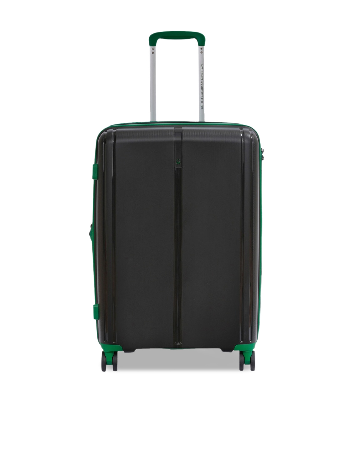 

United Colors of Benetton Textured Hard-Sided Cabin Trolley Suitcase, Black