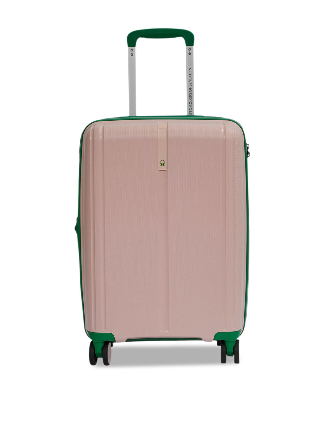

United Colors of Benetton Textured Medium Hard Case Trolley Bag, Rose