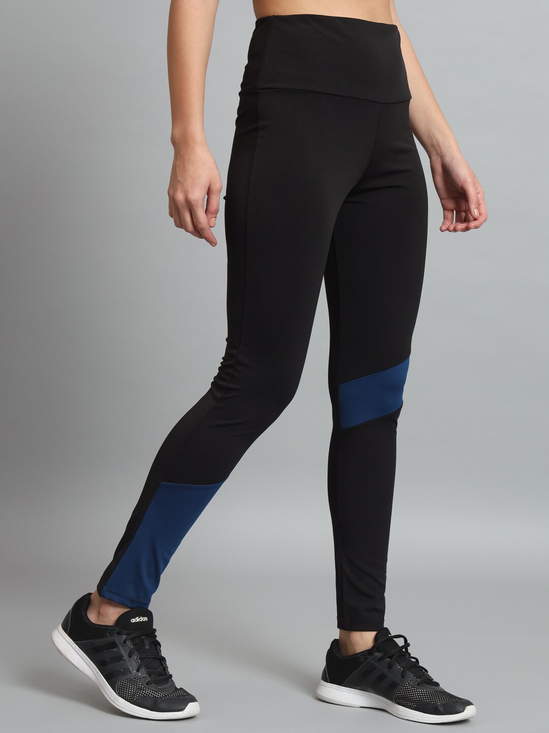 

COLOR CAPITAL Women Colourblocked Gym Tights, Black