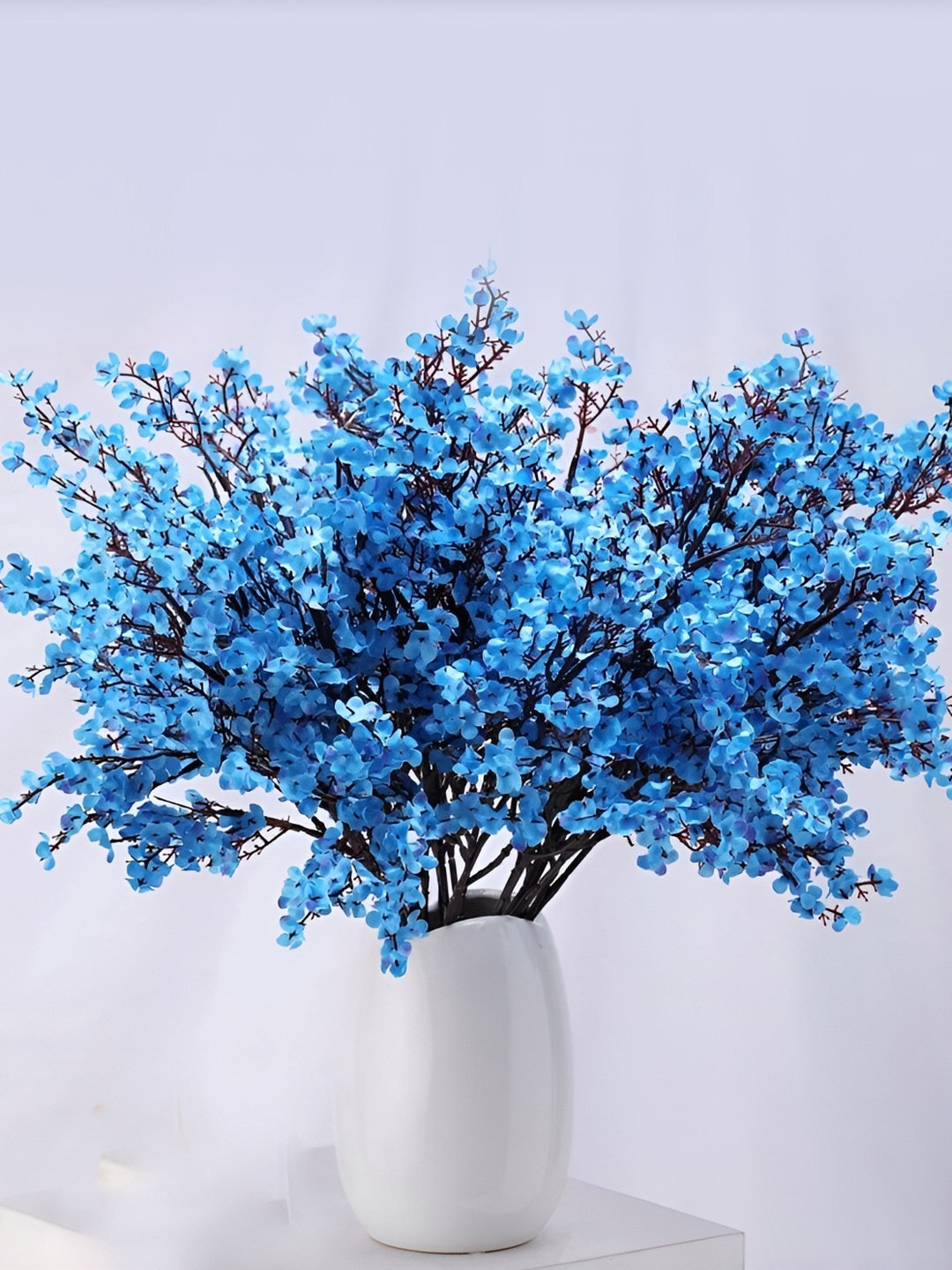 

Satyam Kraft Blue 3 Pieces Gypsophilia Artificial Flowers