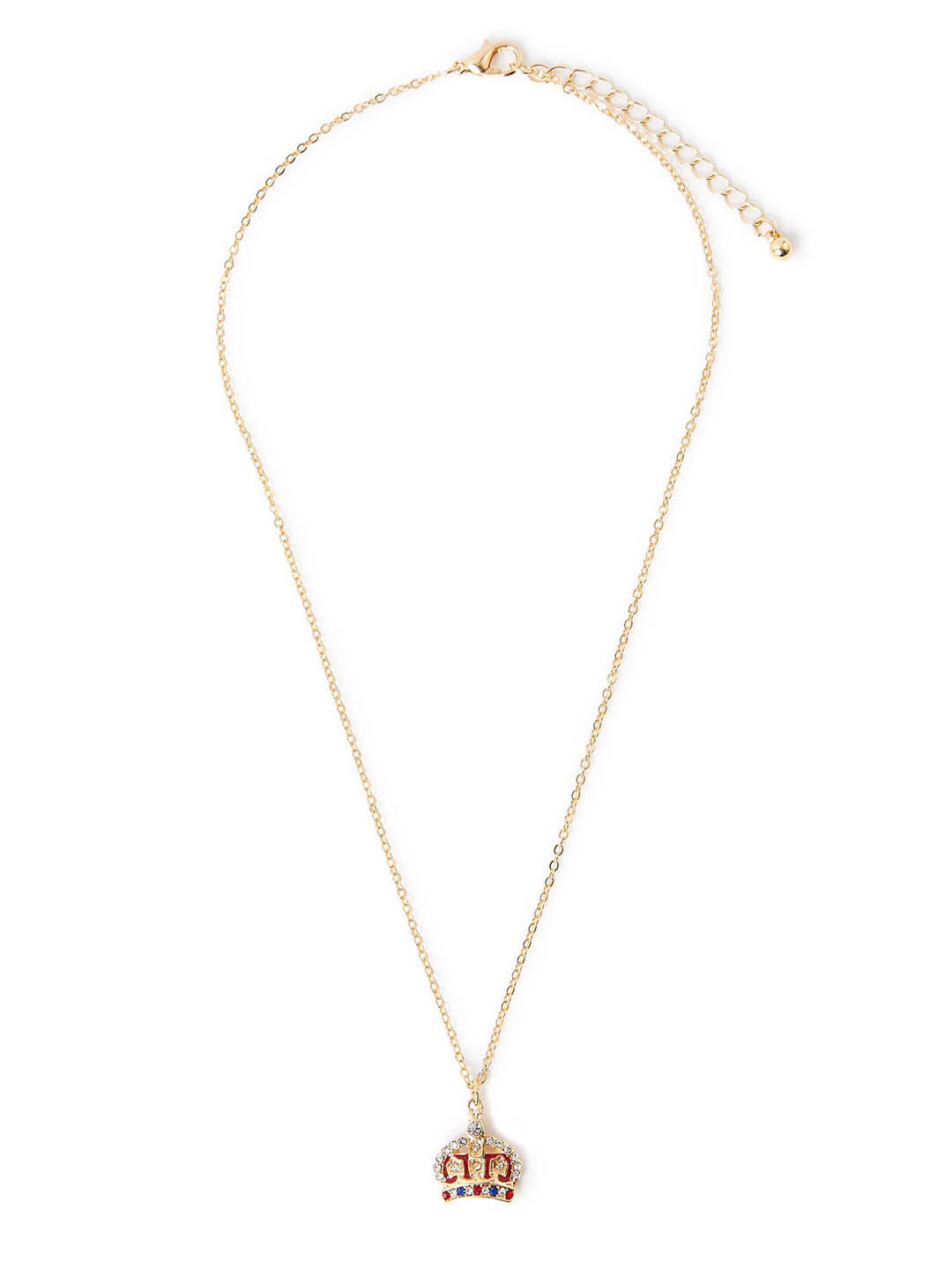 

Accessorize Gold Plated Crown Pendant Necklace