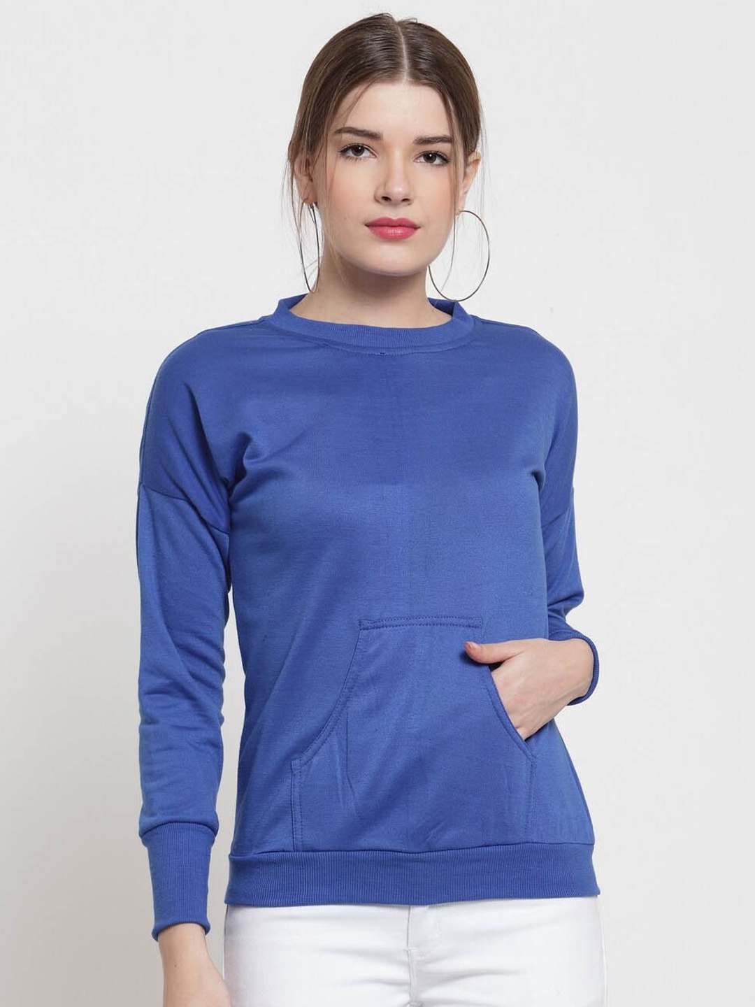 

BAESD Round Neck Fleece Pullover, Blue