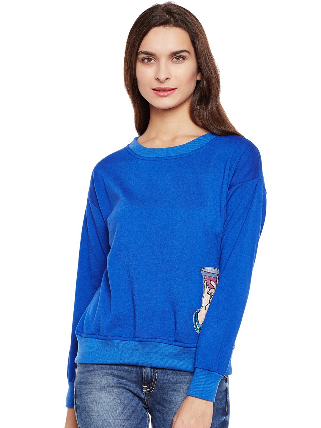 

BAESD Round Neck Fleece Sweatshirt, Blue