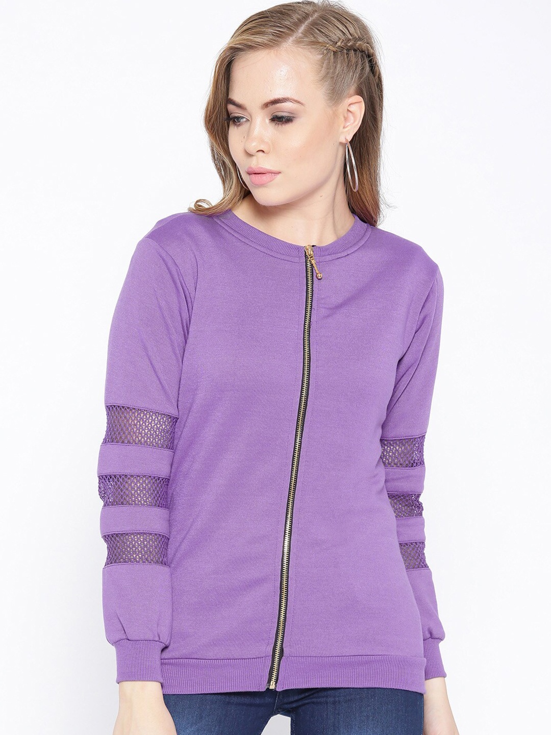 

BAESD Long Sleeves Fleece Sweatshirt, Violet