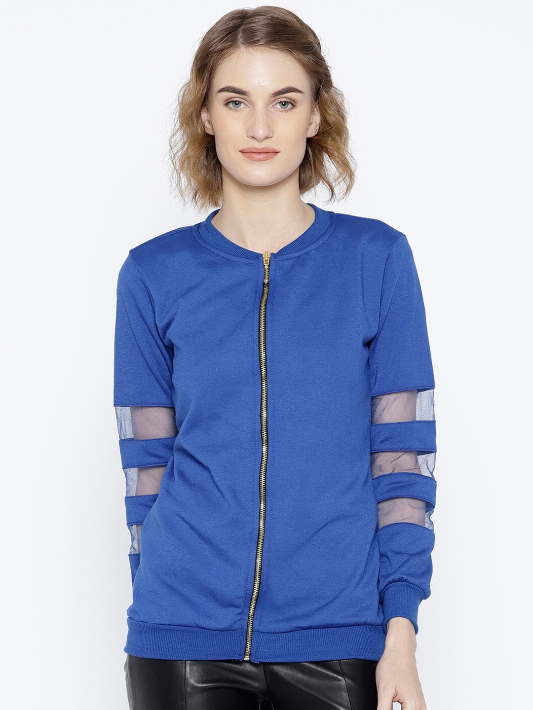 

BAESD Mock Collar Fleece Sweatshirt, Blue