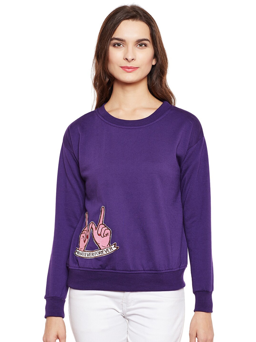 

BAESD Long Sleeves Fleece Pullover, Purple