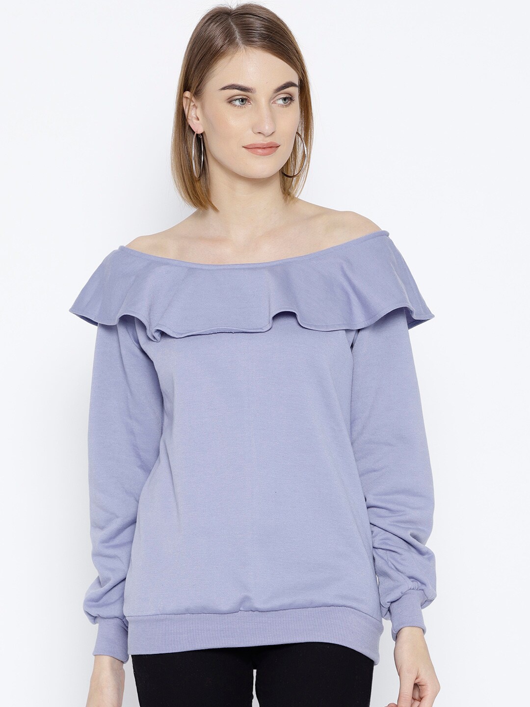 

BAESD Round Neck Fleece Sweatshirt, Blue