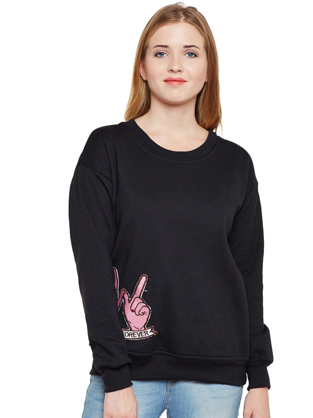 

BAESD Long Sleeves Fleece Pullover, Black