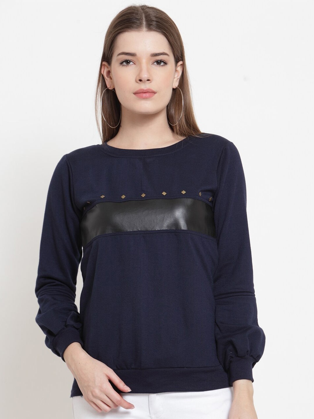 

BAESD Round Neck Sweatshirt, Navy blue