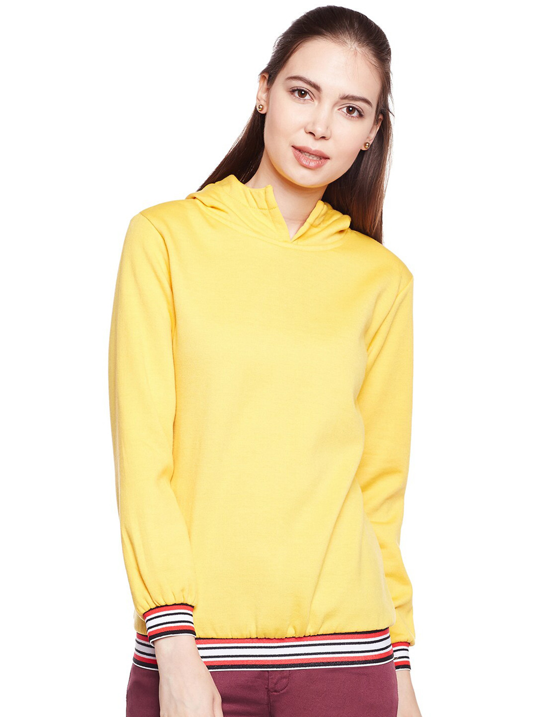 

BAESD Hooded Long Sleeves Fleece Pullover Sweatshirt, Yellow