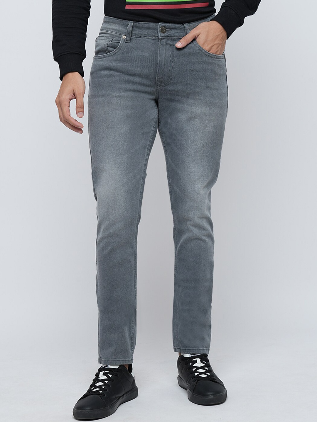 

Jack & Jones Men Slim Fit Light Fade Clean Look Stretchable Jeans, Grey