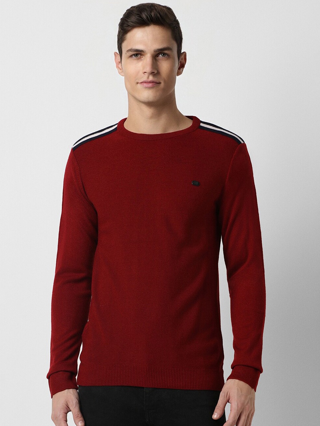 

Peter England Casuals Crew Neck Long Sleeve Acrylic Pullover Sweater, Maroon