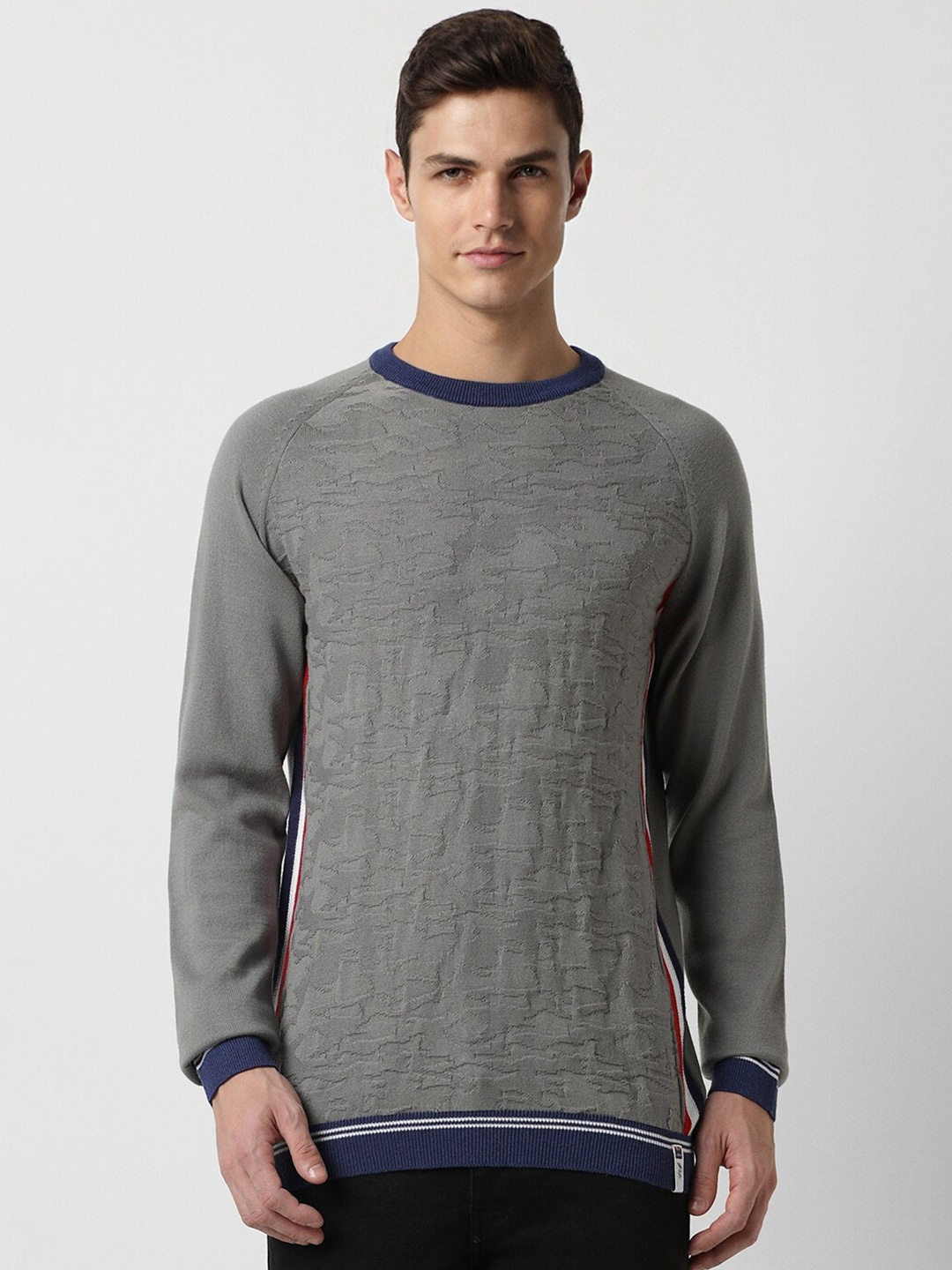 

Peter England Casuals Round Neck Pure Cotton Pullover Sweater, Grey