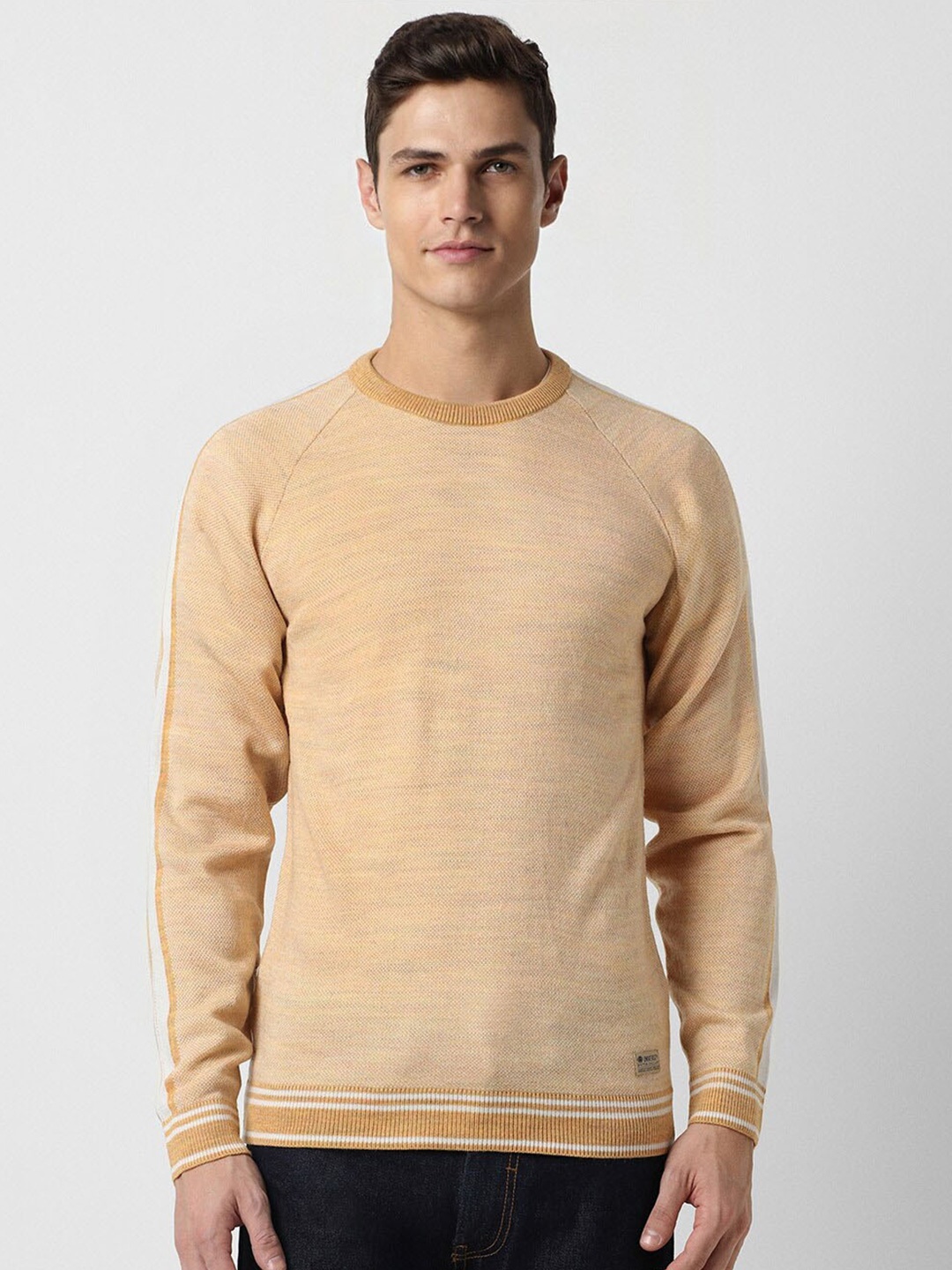 

PETER ENGLAND UNIVERSITY Acrylic Pullover Sweaters, Beige