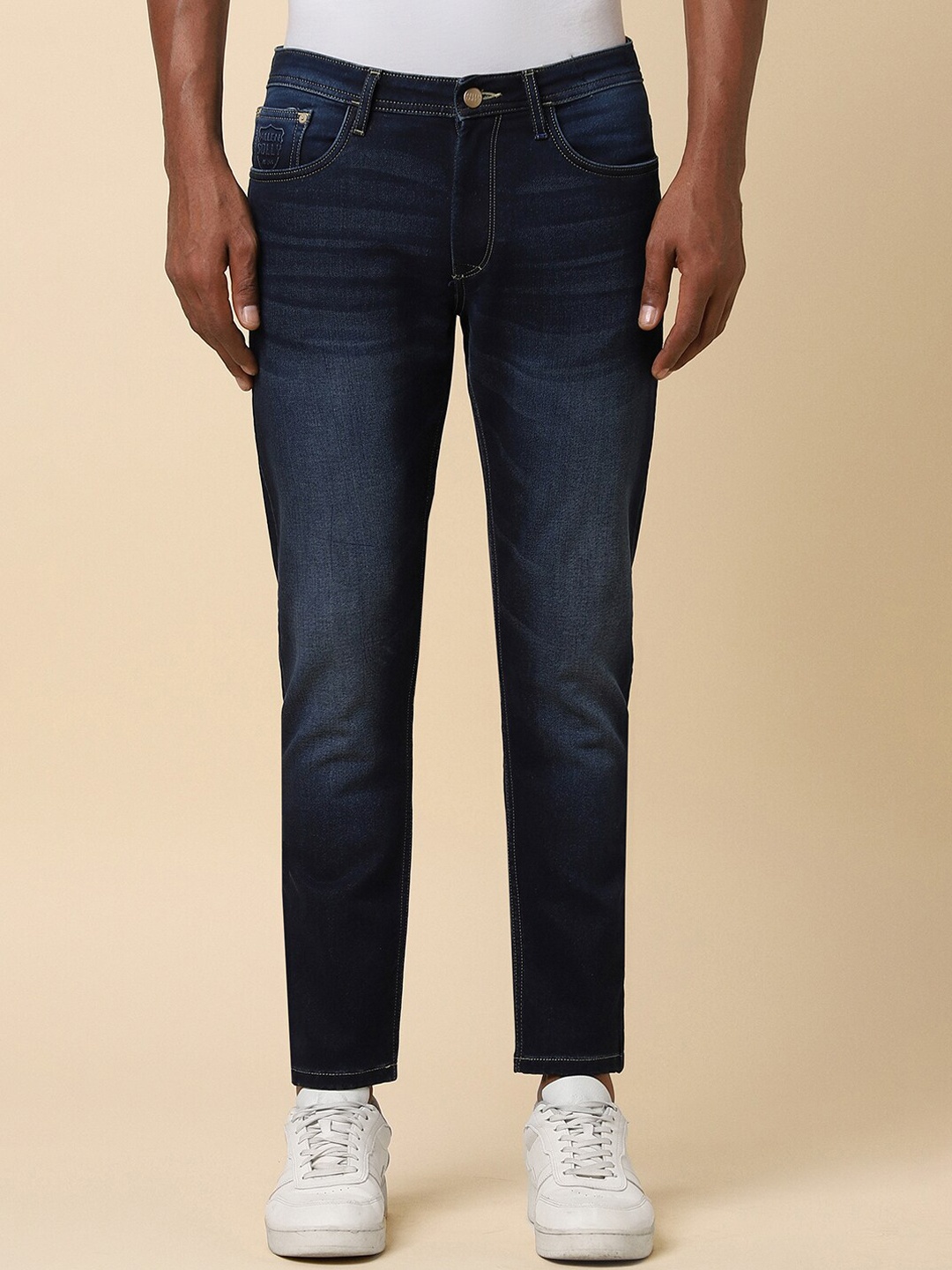 

Allen Solly Men Skinny Fit Washed Clean Look Stretchable Jeans, Navy blue
