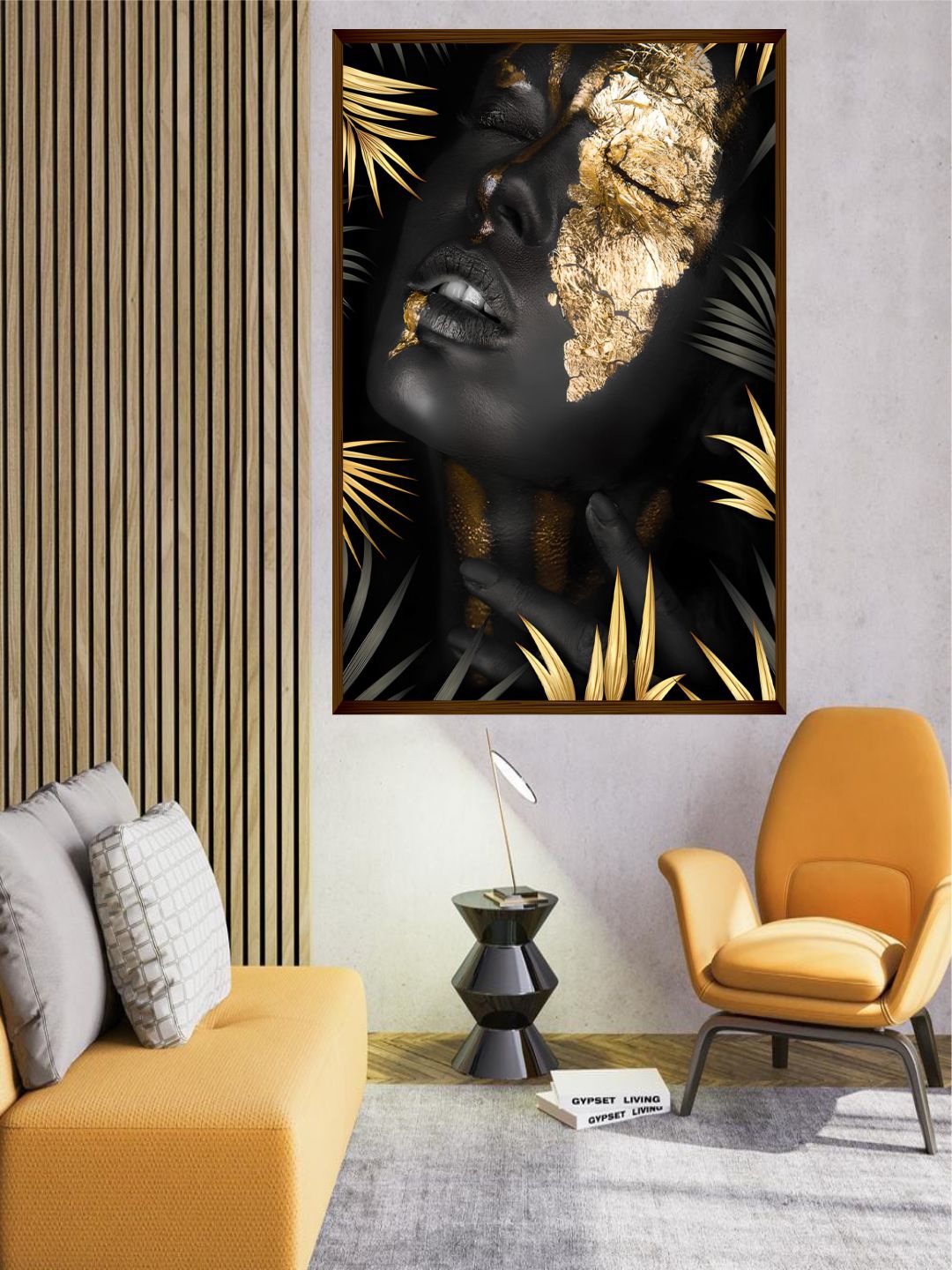 

The Art House Black & Gold-Toned Abstract Canvas Painting Wall Art