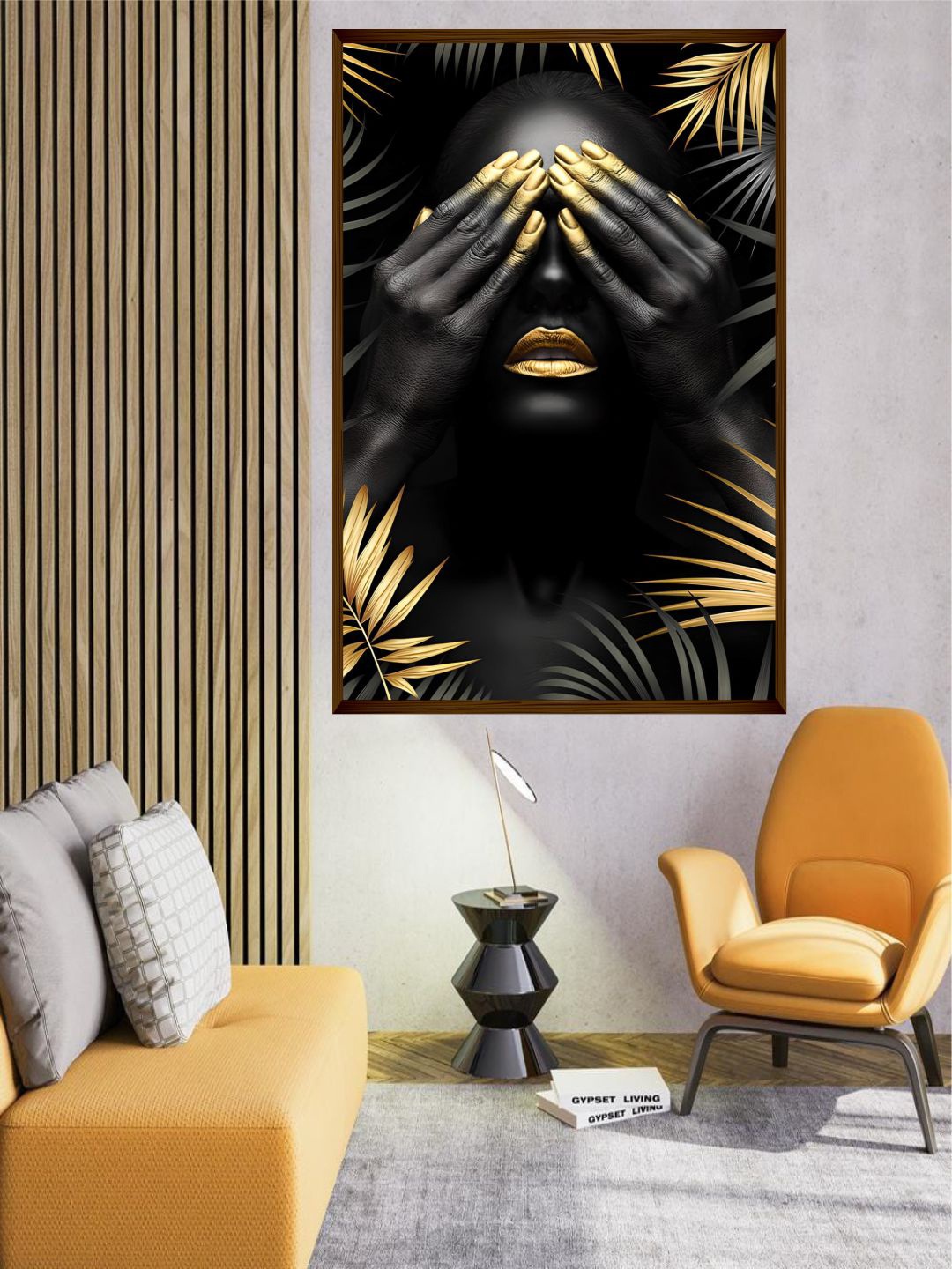 

The Art House Black & Gold-Toned Abstract Canvas Painting Wall Art