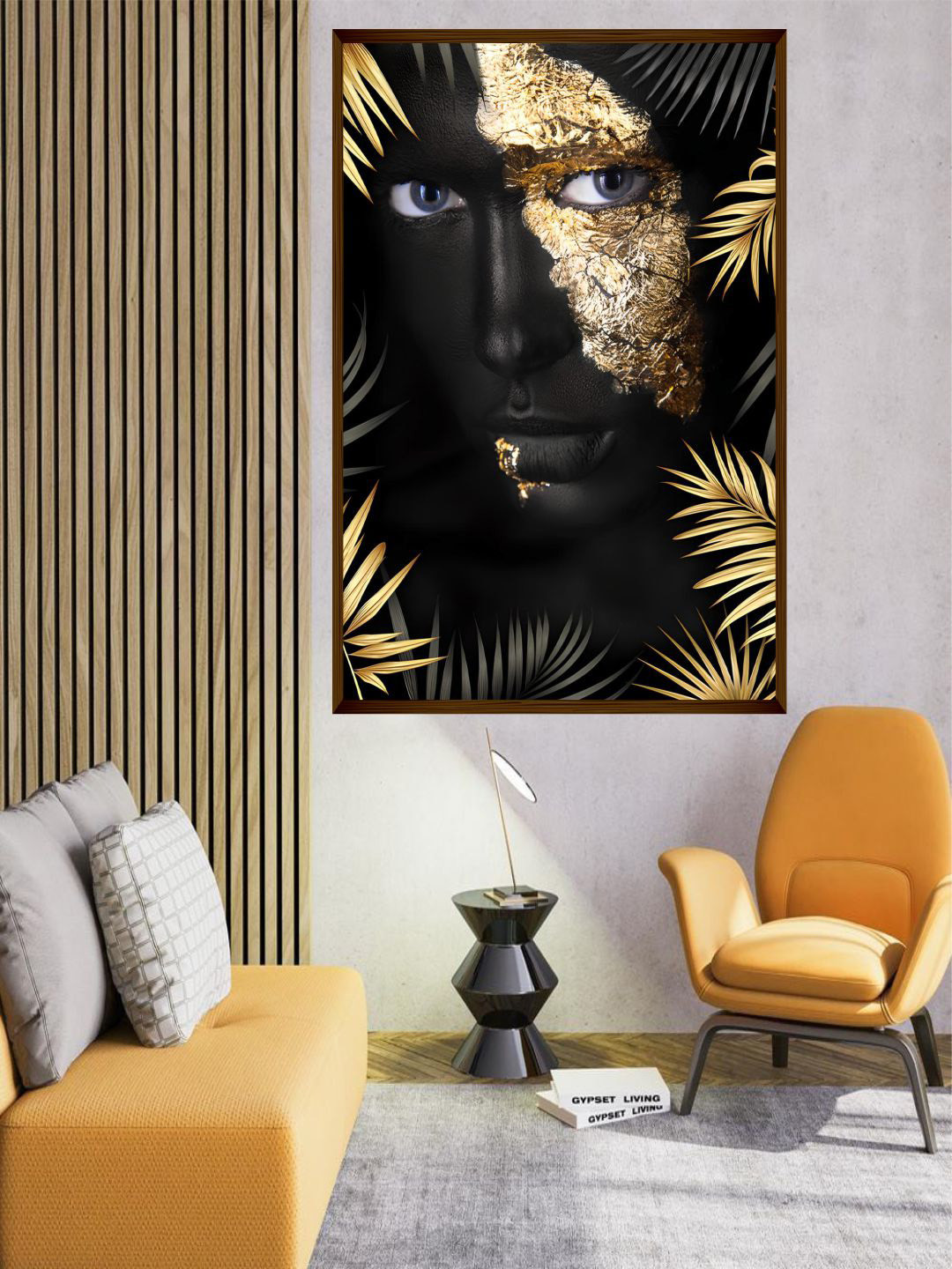 

The Art House Black & Gold-Toned Abstract Canvas Painting Wall Art
