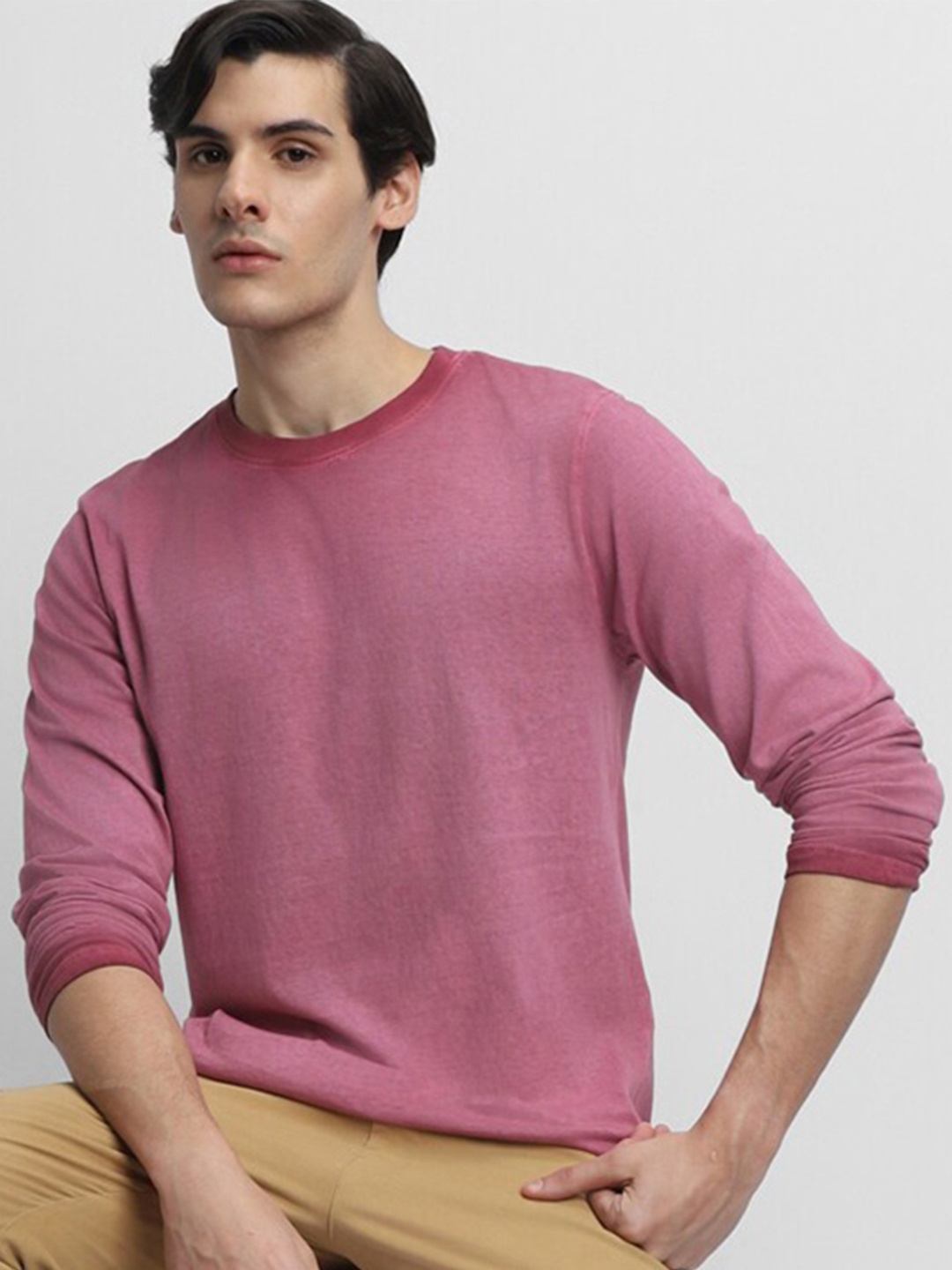 

Dennis Lingo Round Neck Pure Cotton T-Shirt, Maroon