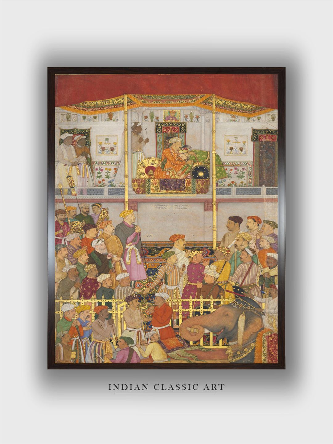 

INDIAN CLASSIC ART Brown Indian Folk Wall Art