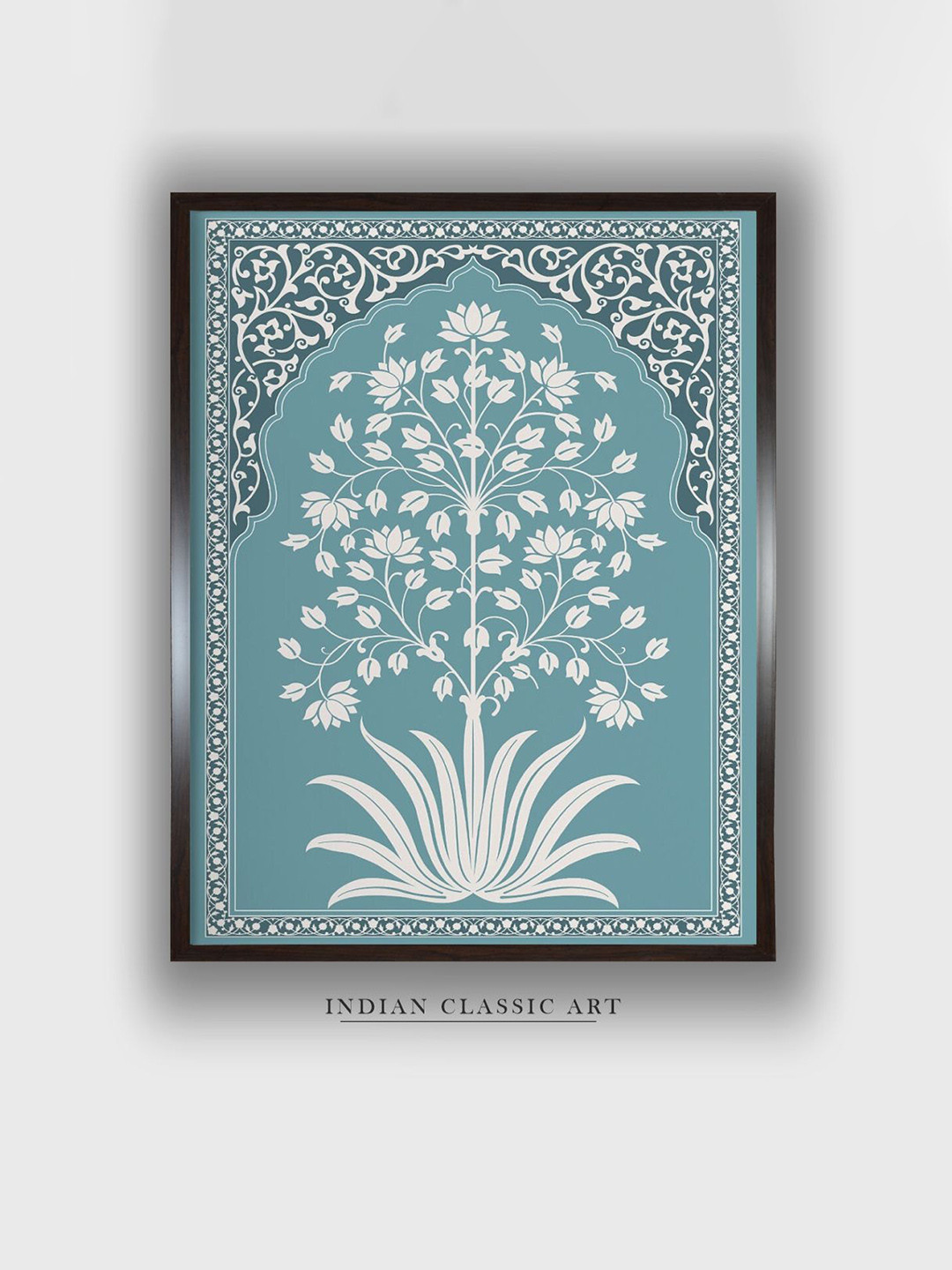 

Indian Classic Art Grey & White Canvas Indian Folk Art Wall Painting