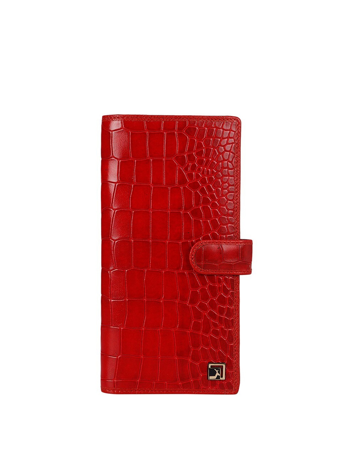 

Da Milano Women Textured Leather Card Holder, Red