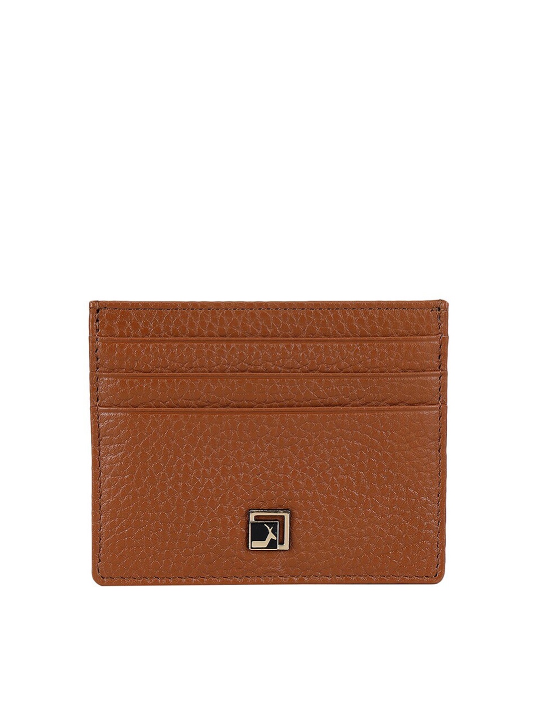 

Da Milano Unisex Textured Leather Card Holder, Brown