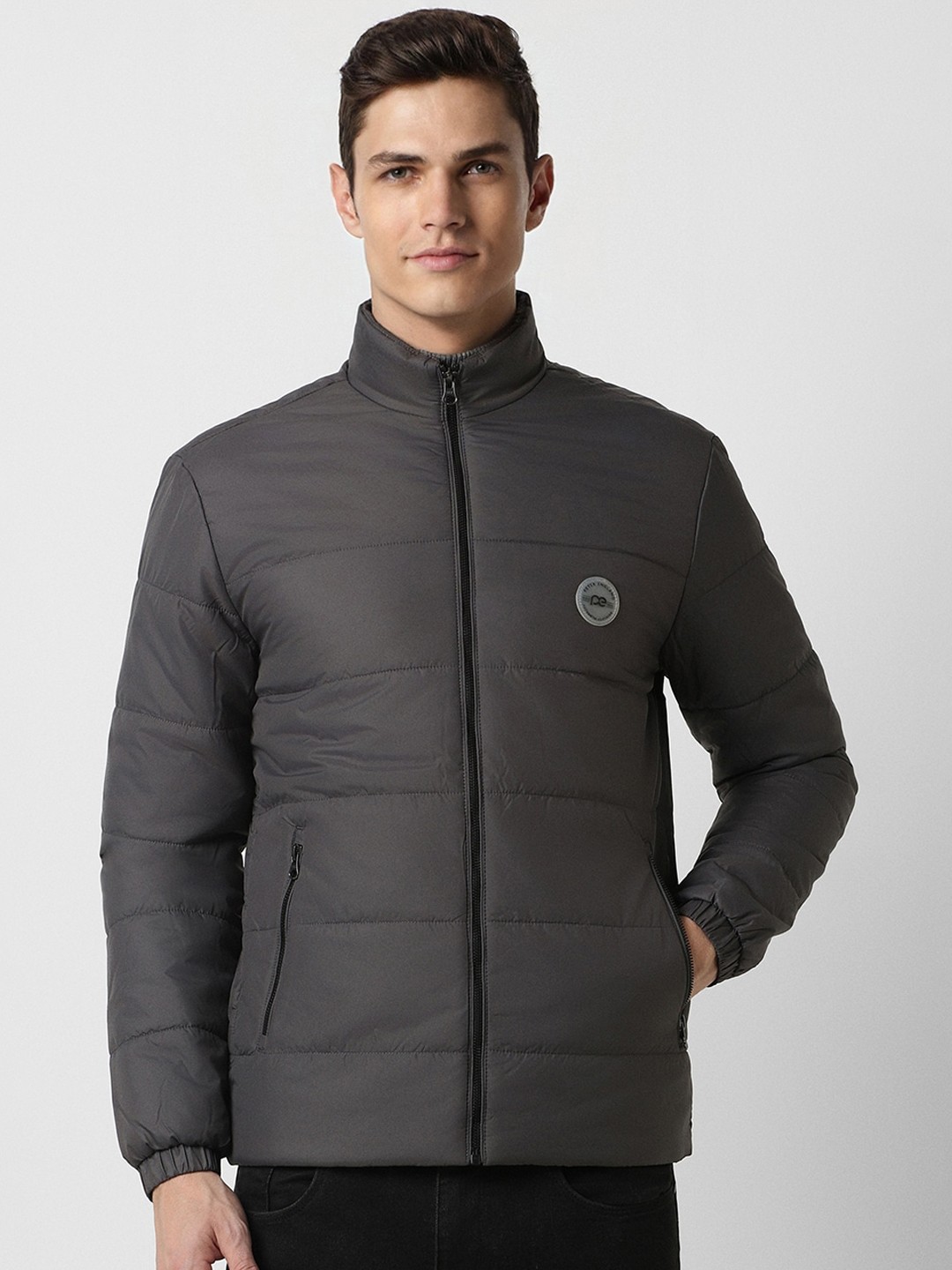 

Peter England Casuals Mock Collar Puffer Jacket, Grey