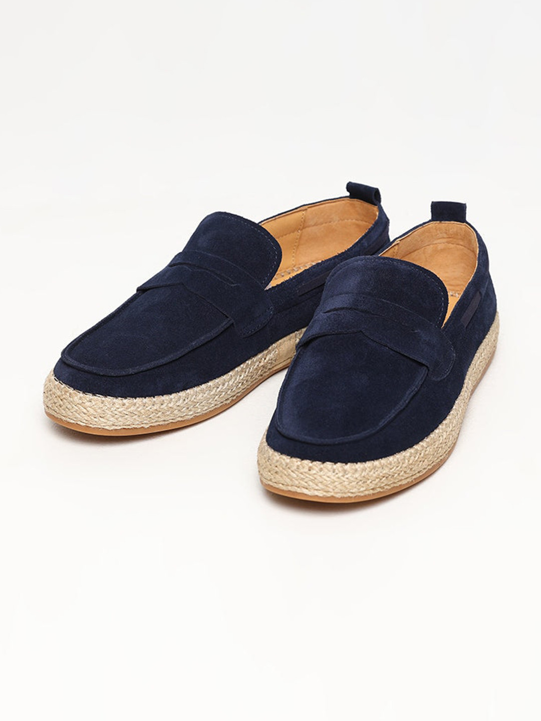 

Snitch Men Slip-On Suede Espadrilles, Navy blue