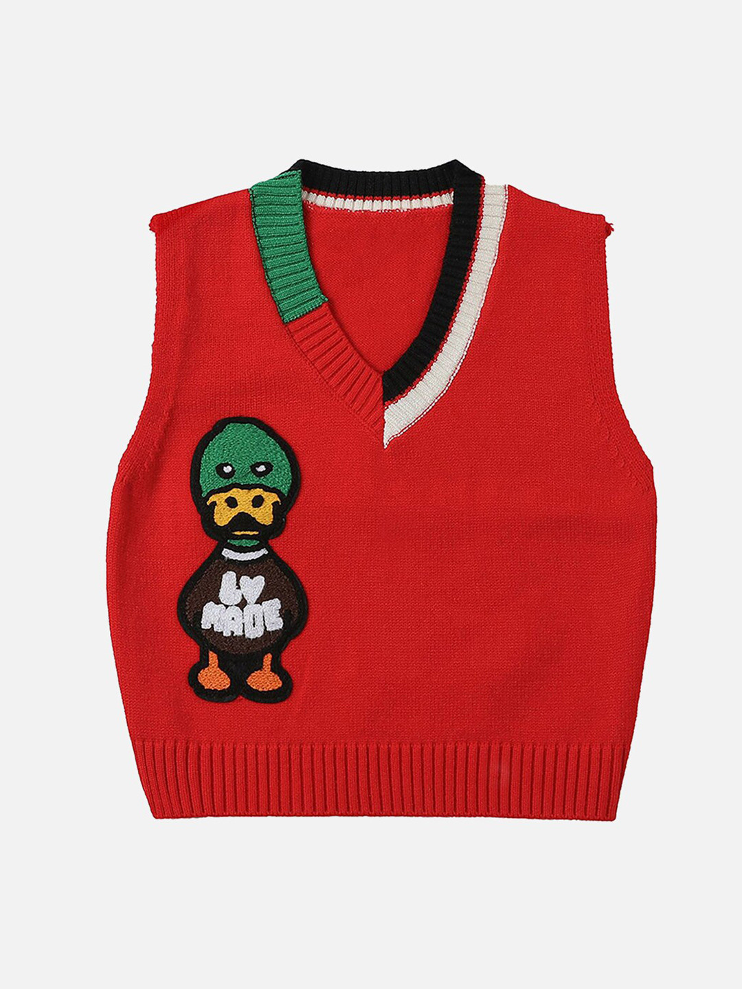 

Little Surprise Box LLP Kids Graphic Printed Pure Cotton Sweater Vest, Red