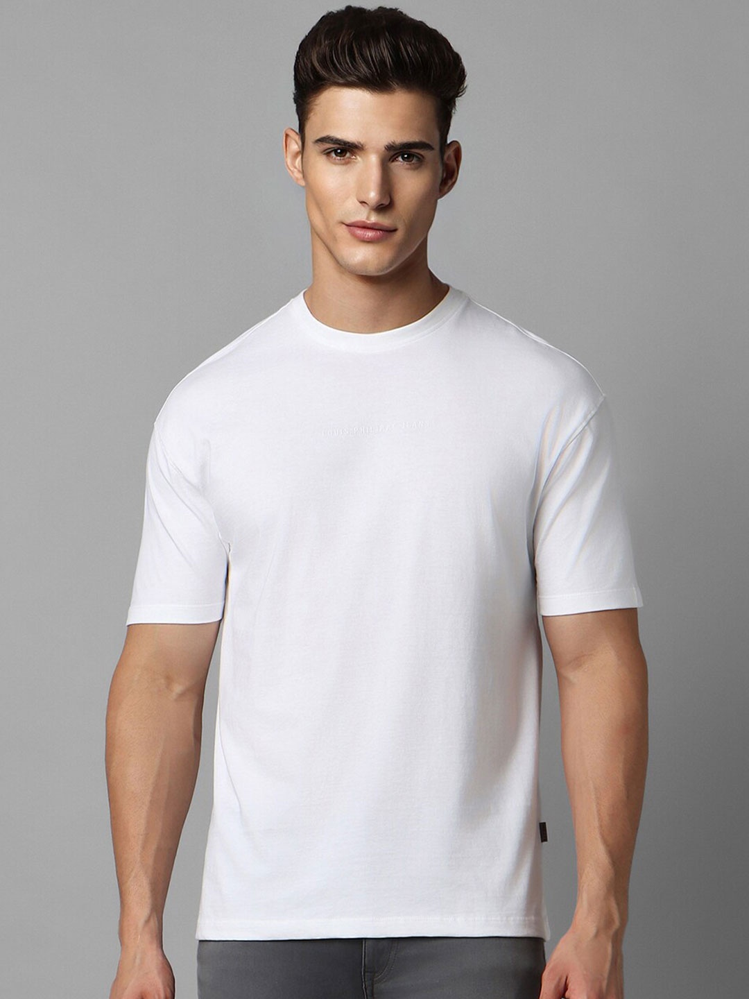 

Louis Philippe Jeans Round Neck Pure Cotton T-shirt, White