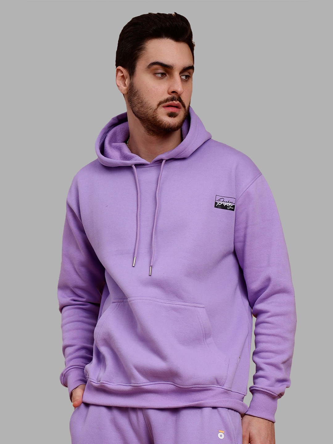 

PEPLOS Hooded Cotton Pullover Sweatshirt, Lavender