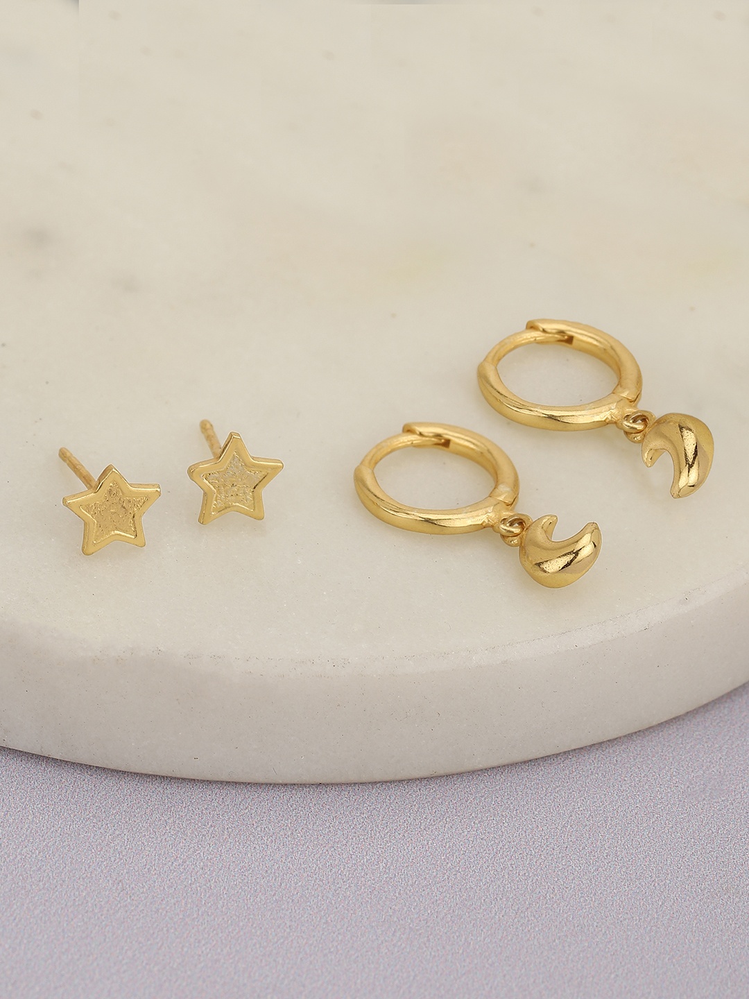 

Carlton London Girls Set of 2 Gold-Plated Hoop Earrings