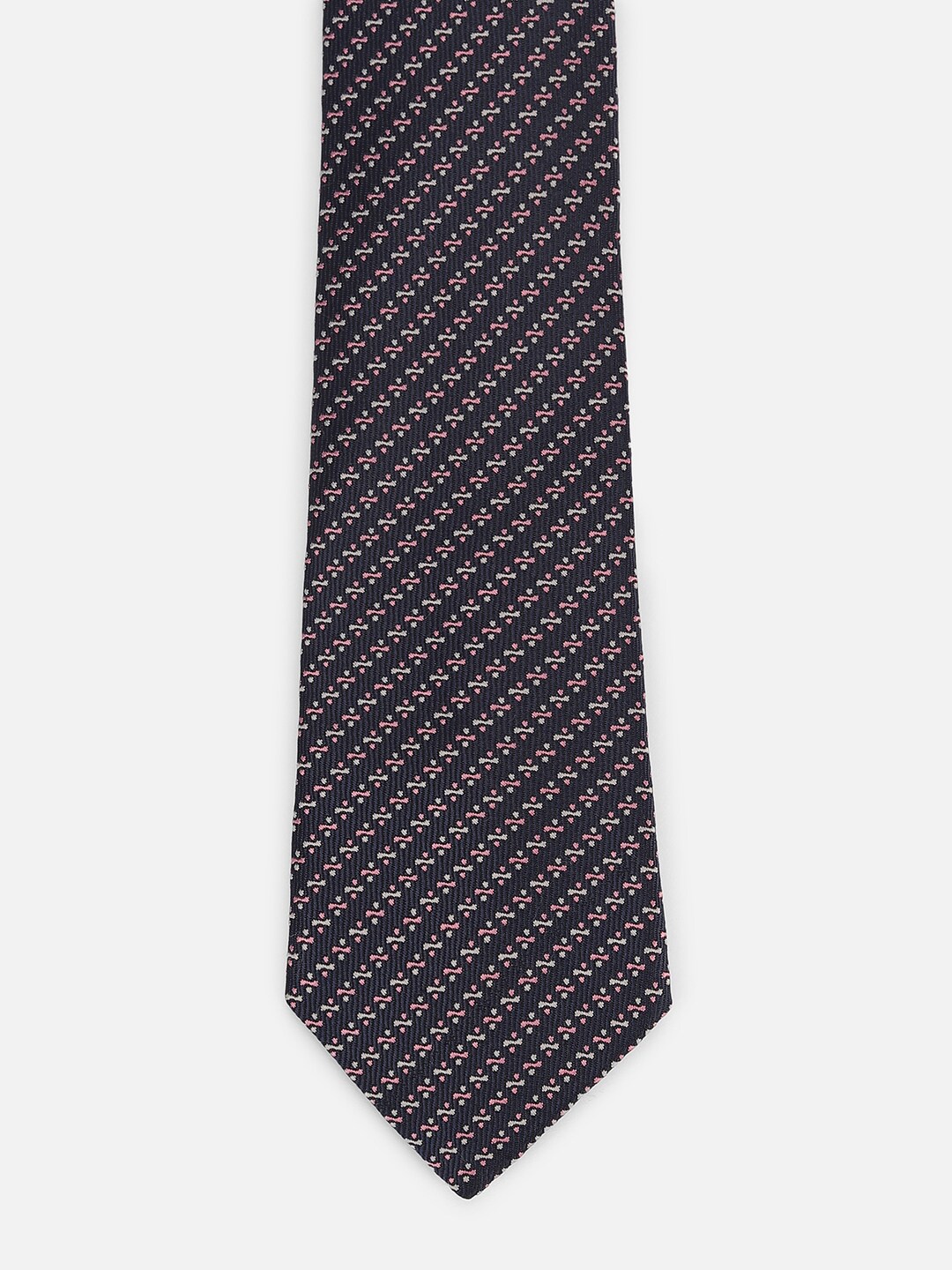 Allen Solly Men Embroidered Formal Tie, Navy blue