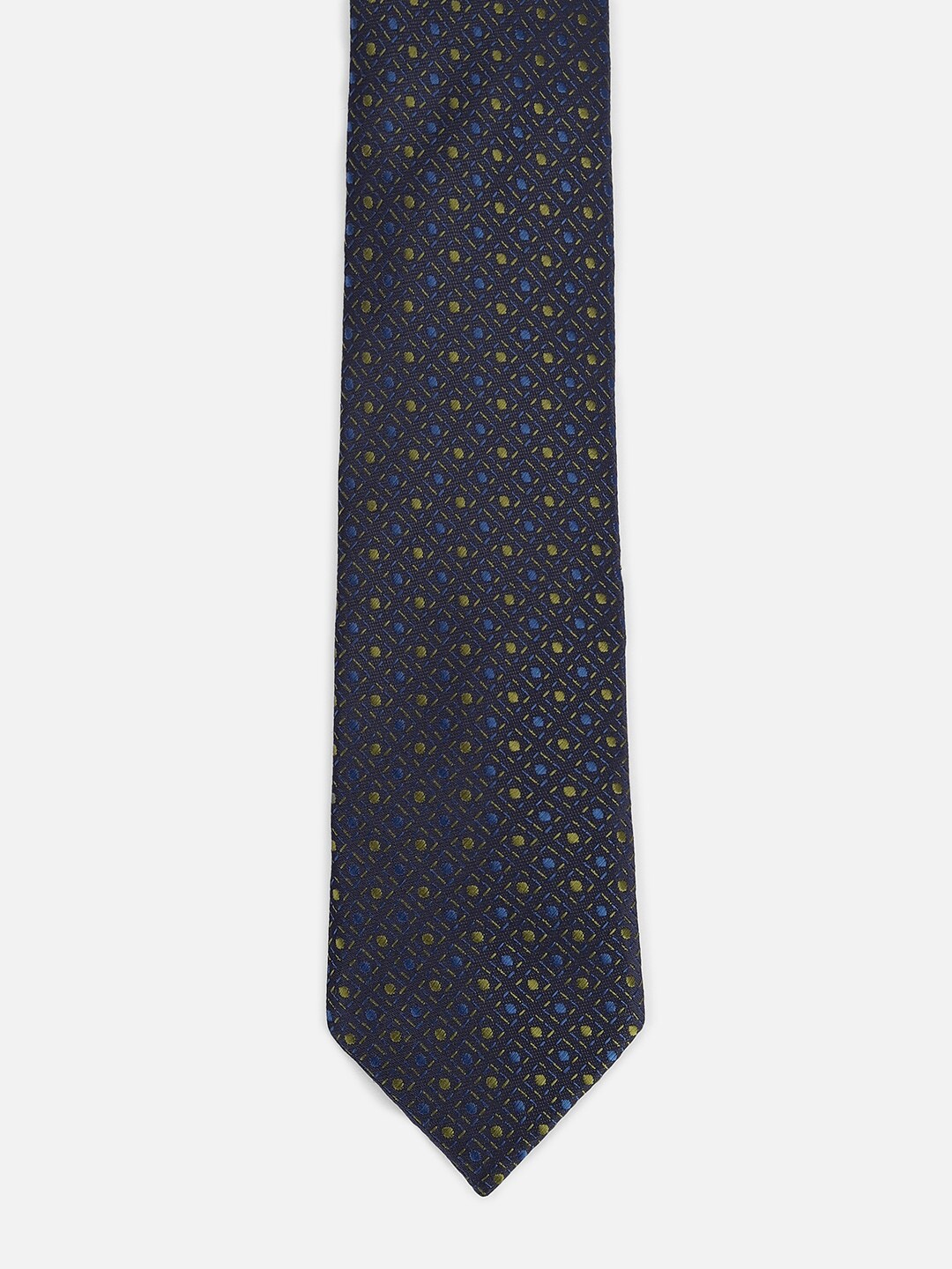 

Allen Solly Men Geometric Woven Design Broad Tie, Navy blue
