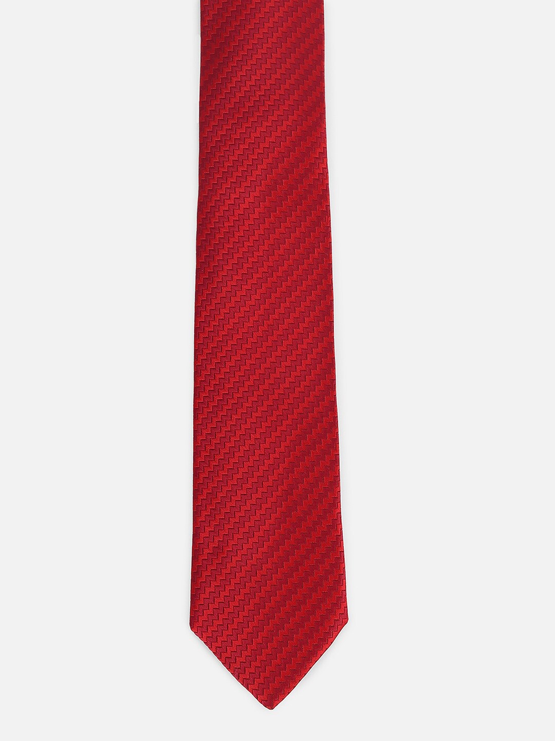 

Allen Solly Men Embroidered Formal Tie, Red