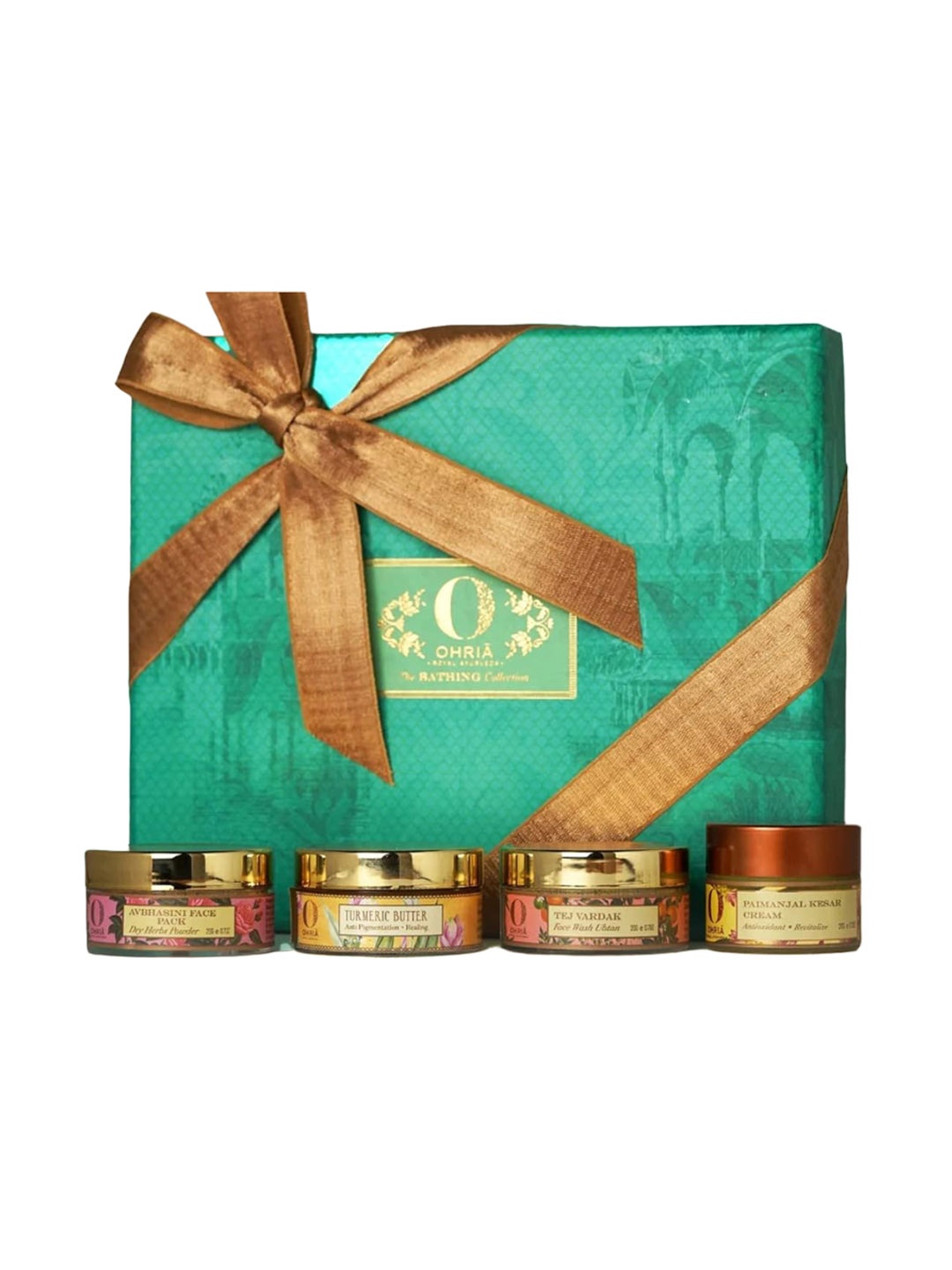 

OHRIA AYURVEDA 4-Pcs Avbhasini Face Pack-Tej Vardak Face Wash-Cream Gift Set, Multi