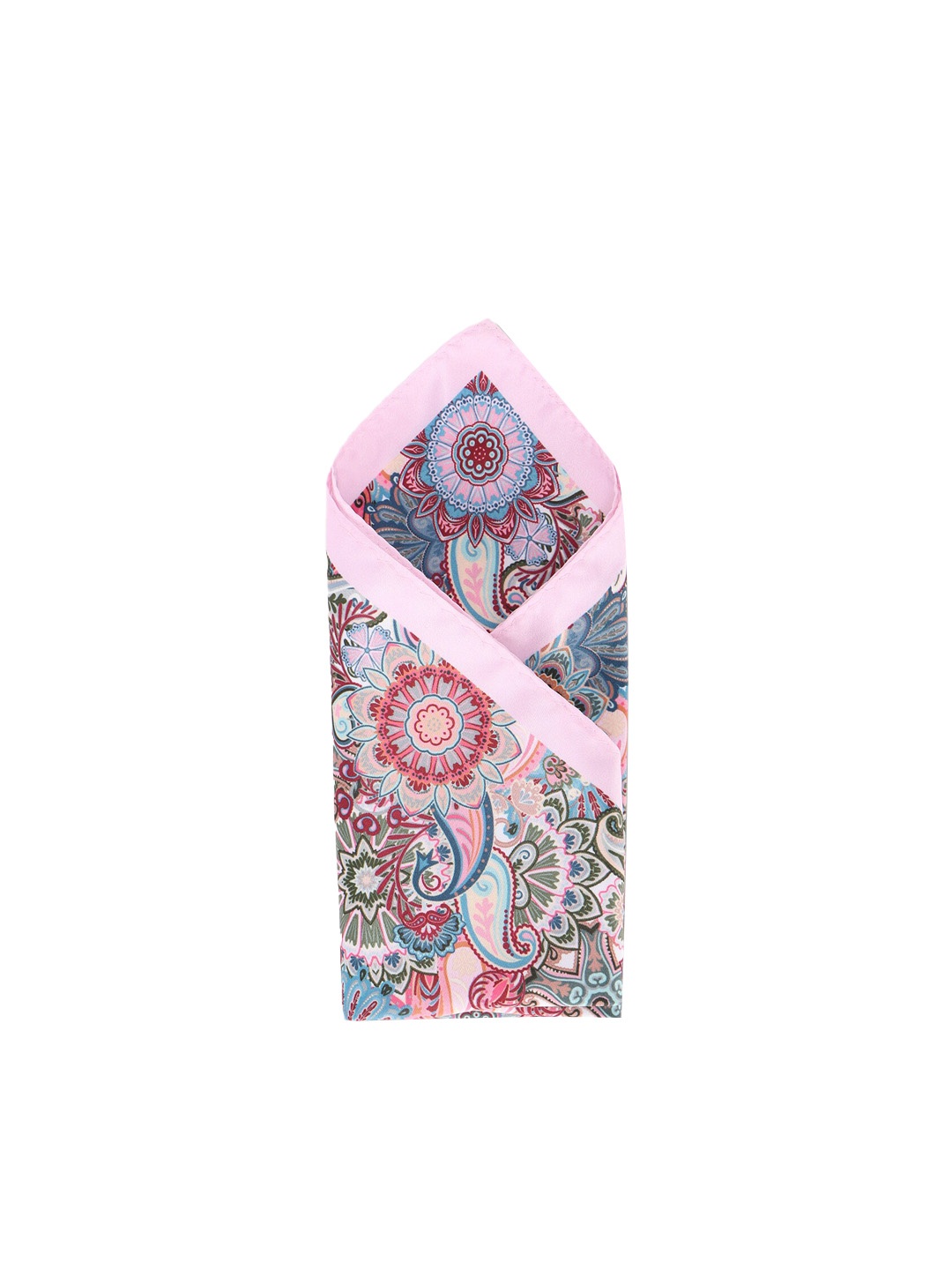 Allen Solly Printed Microfiber Pocket Squares, Pink