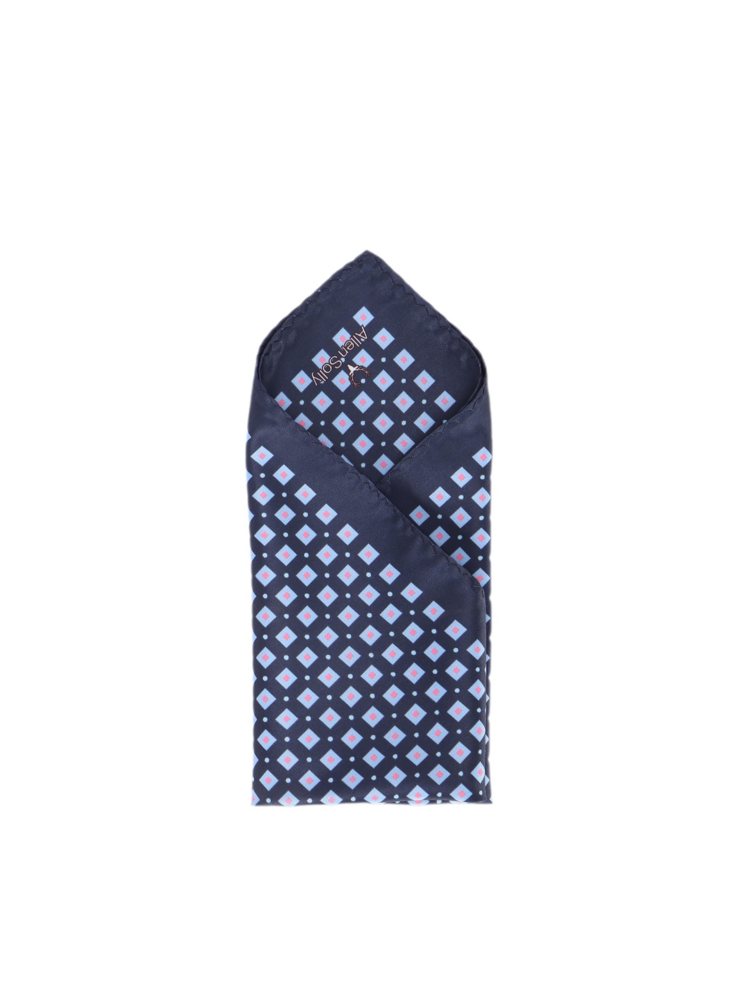 

Allen Solly Printed Microfiber Pocket Squares, Navy blue