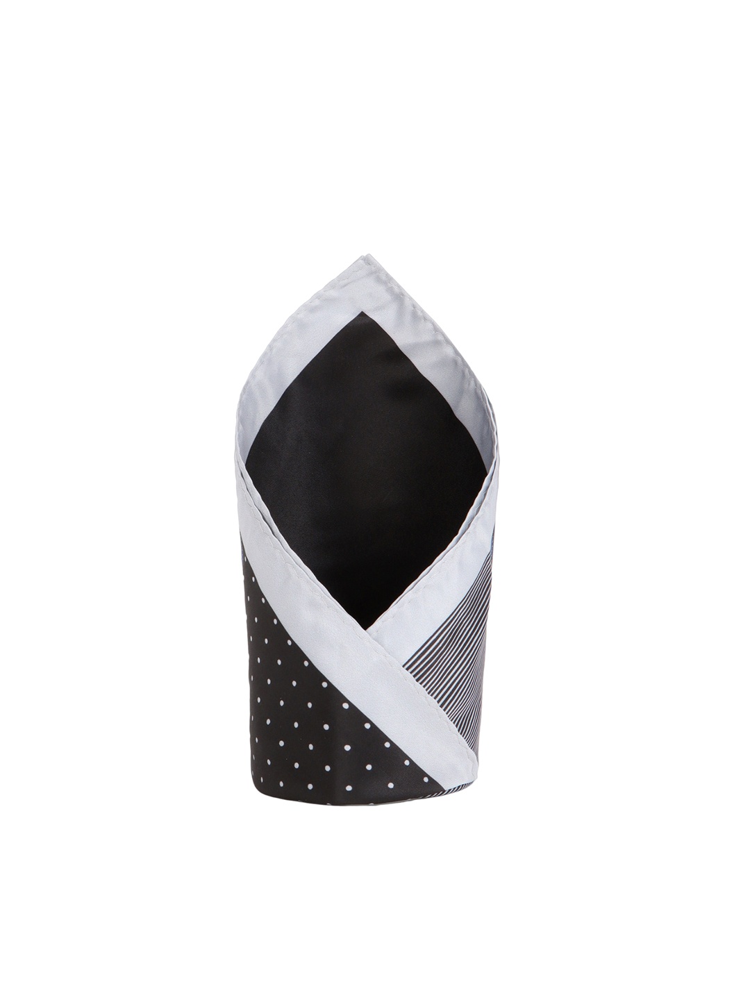 

Allen Solly Printed Microfiber Pocket Squares, Black