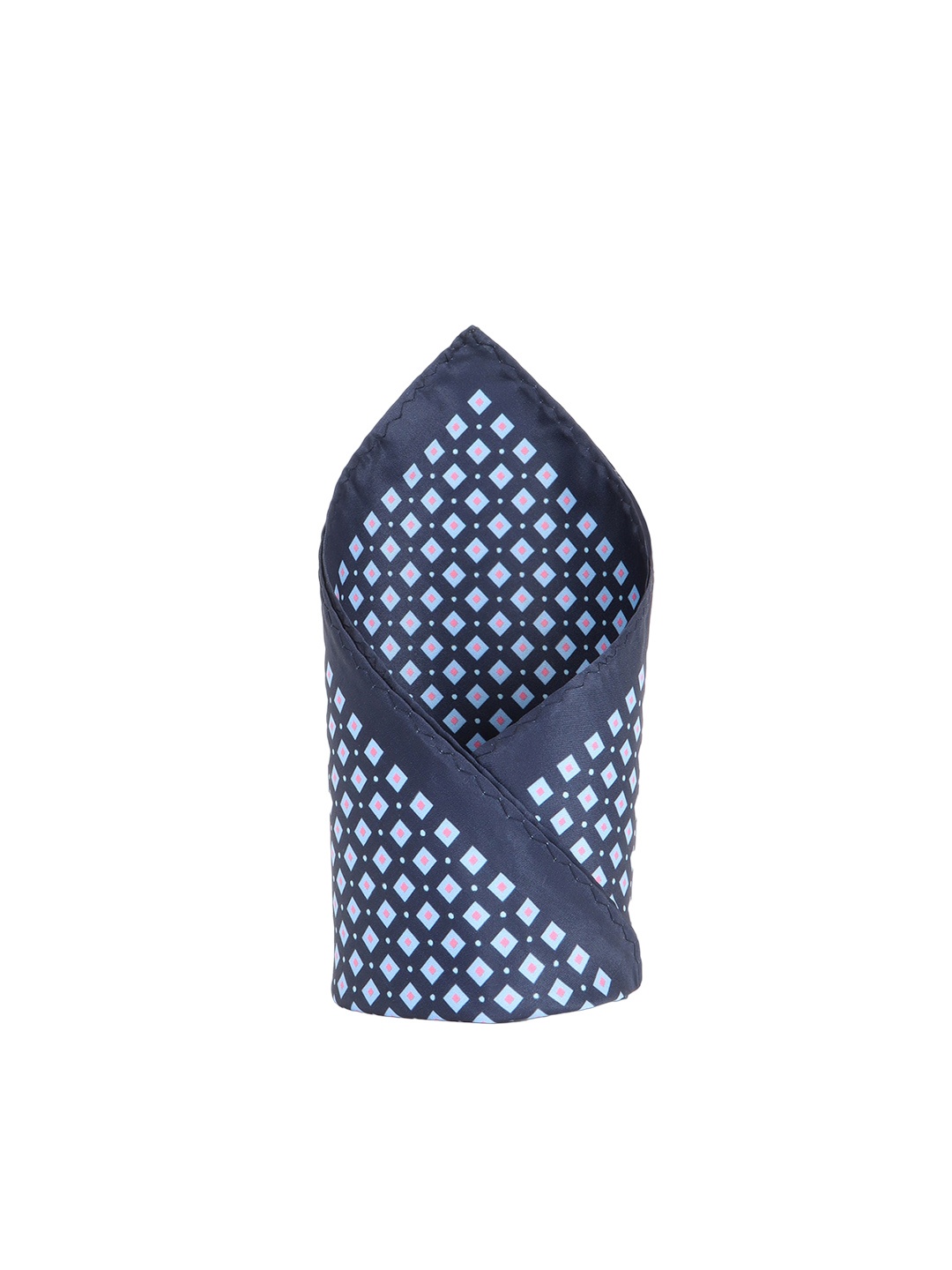 

Allen Solly Geometric Printed Microfiber Pocket Square, Navy blue