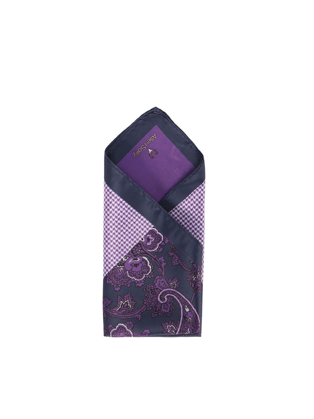 

Allen Solly Geometric Printed Microfiber Pocket Square, Purple