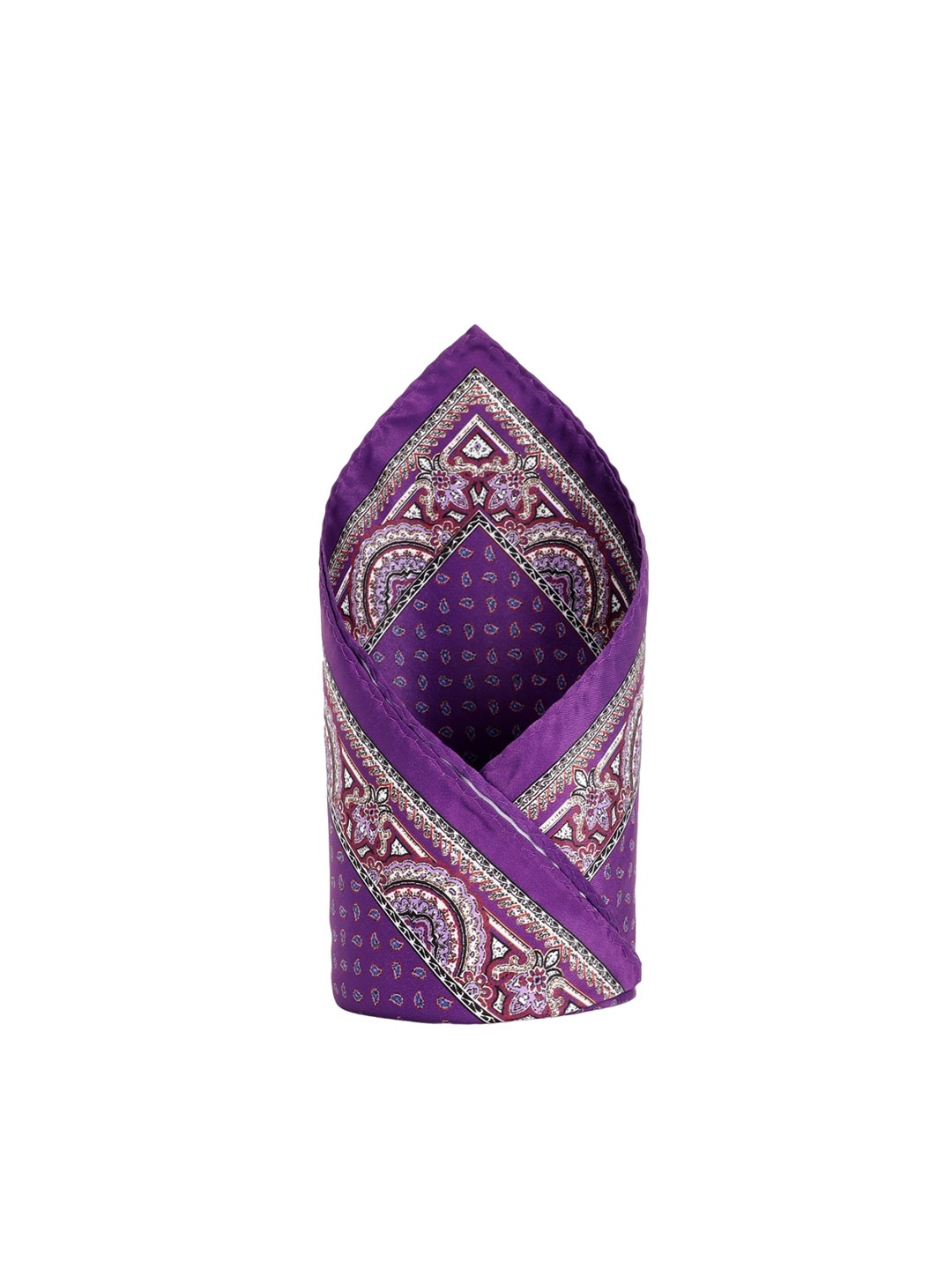 

Allen Solly Printed Microfiber Pocket Square, Purple