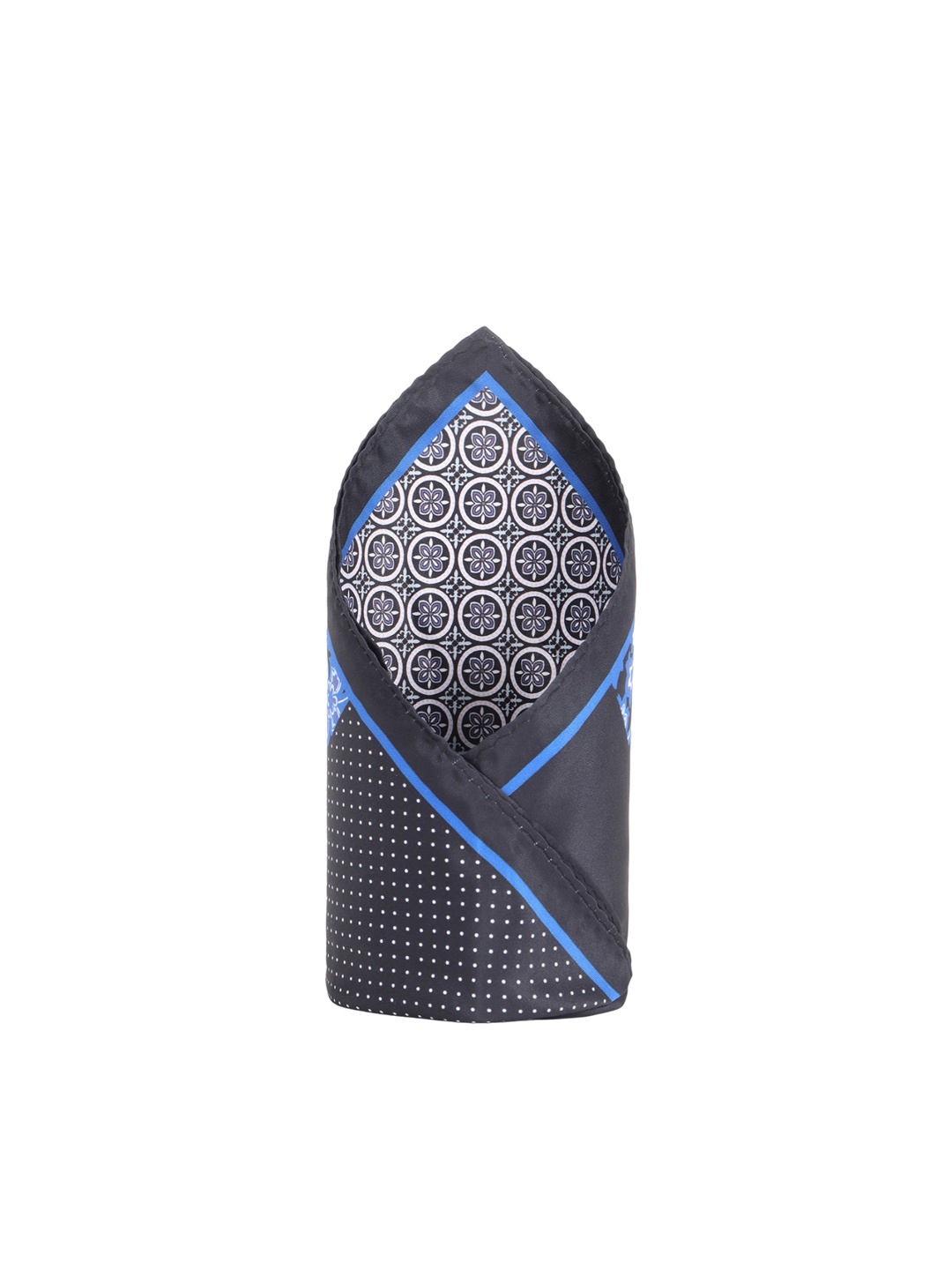 

Allen Solly Geometric Printed Microfiber Pocket Square, Black