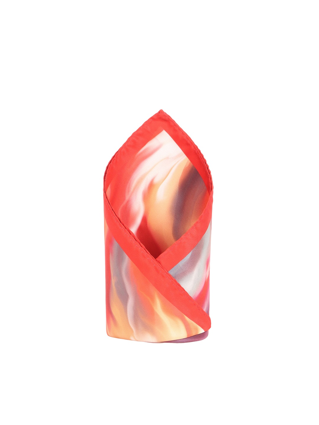Allen Solly Abstract Printed Microfiber Pocket Square, Peach