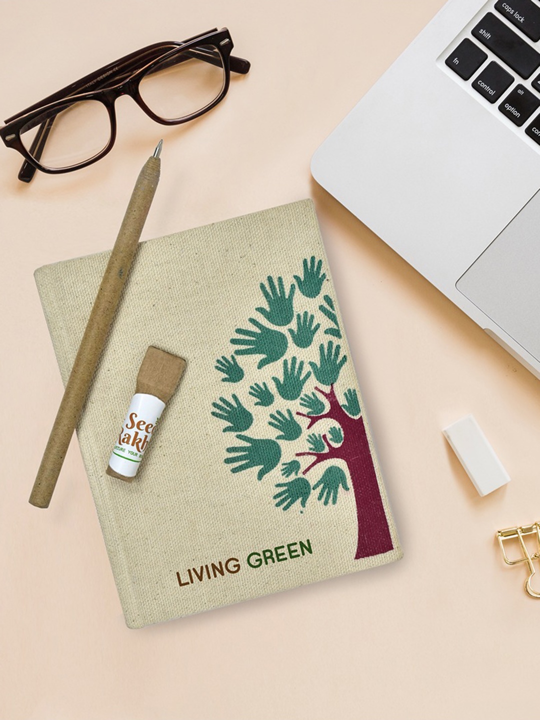 

Indigifts Eco-Friendly Diary & Pen, Beige
