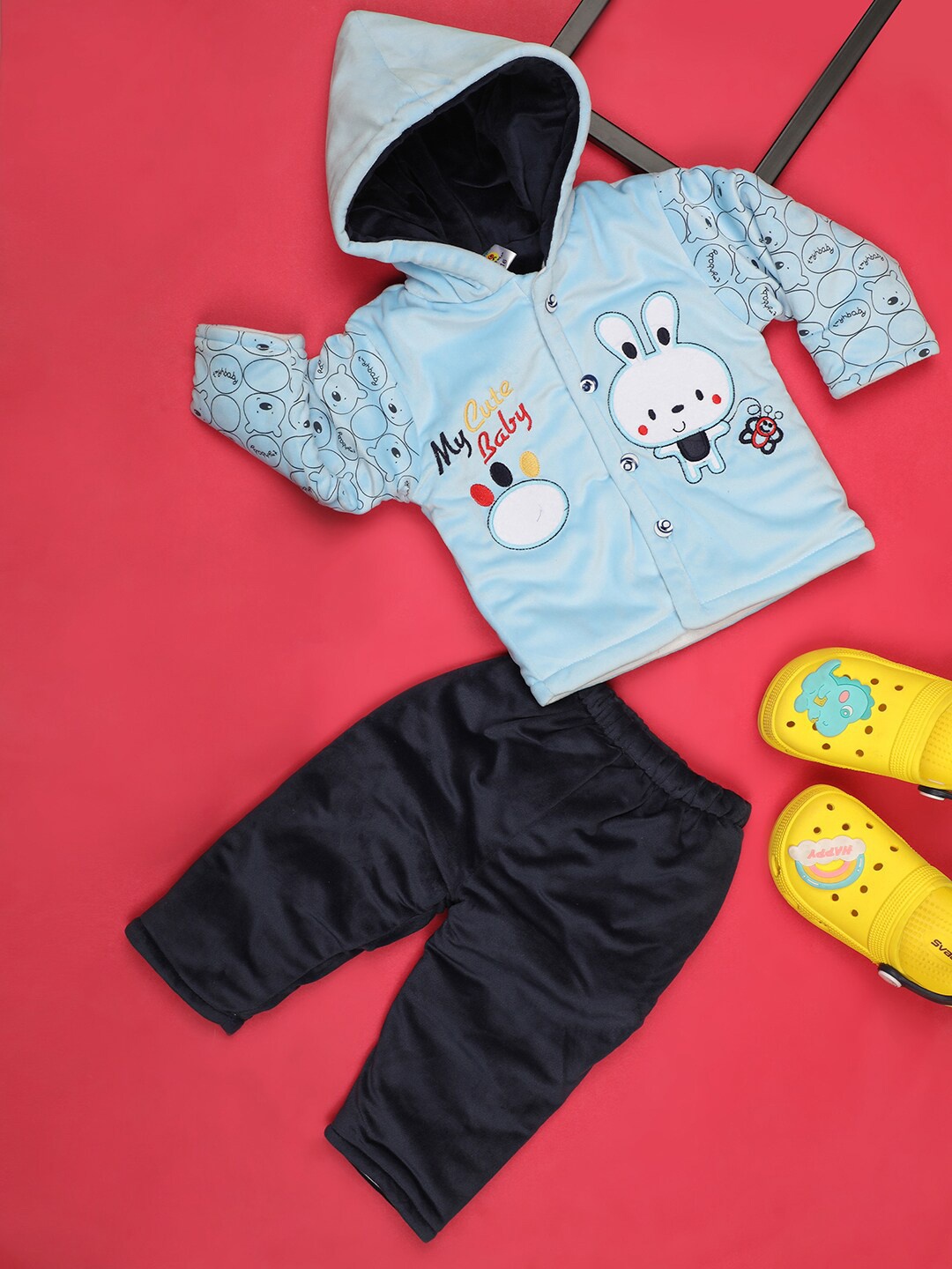 

V-Mart Kids Conversational Printed Pure Cotton Clothing Set, Blue