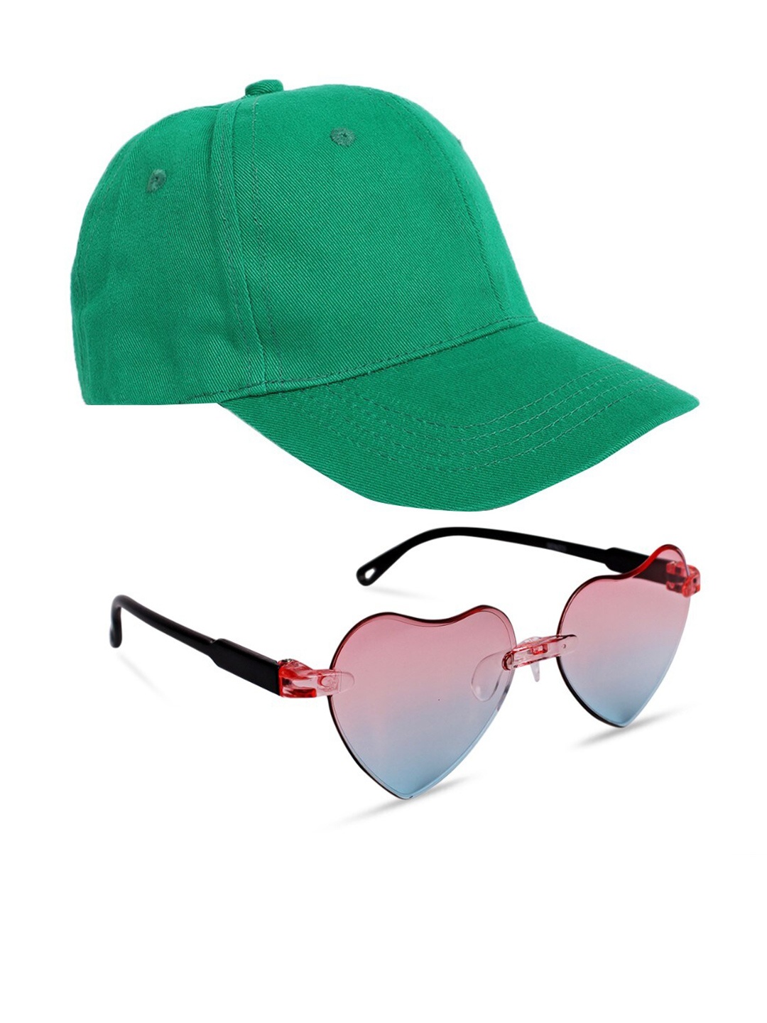

DukieKooky Kids Baseball Cap With Sunglasses, Green
