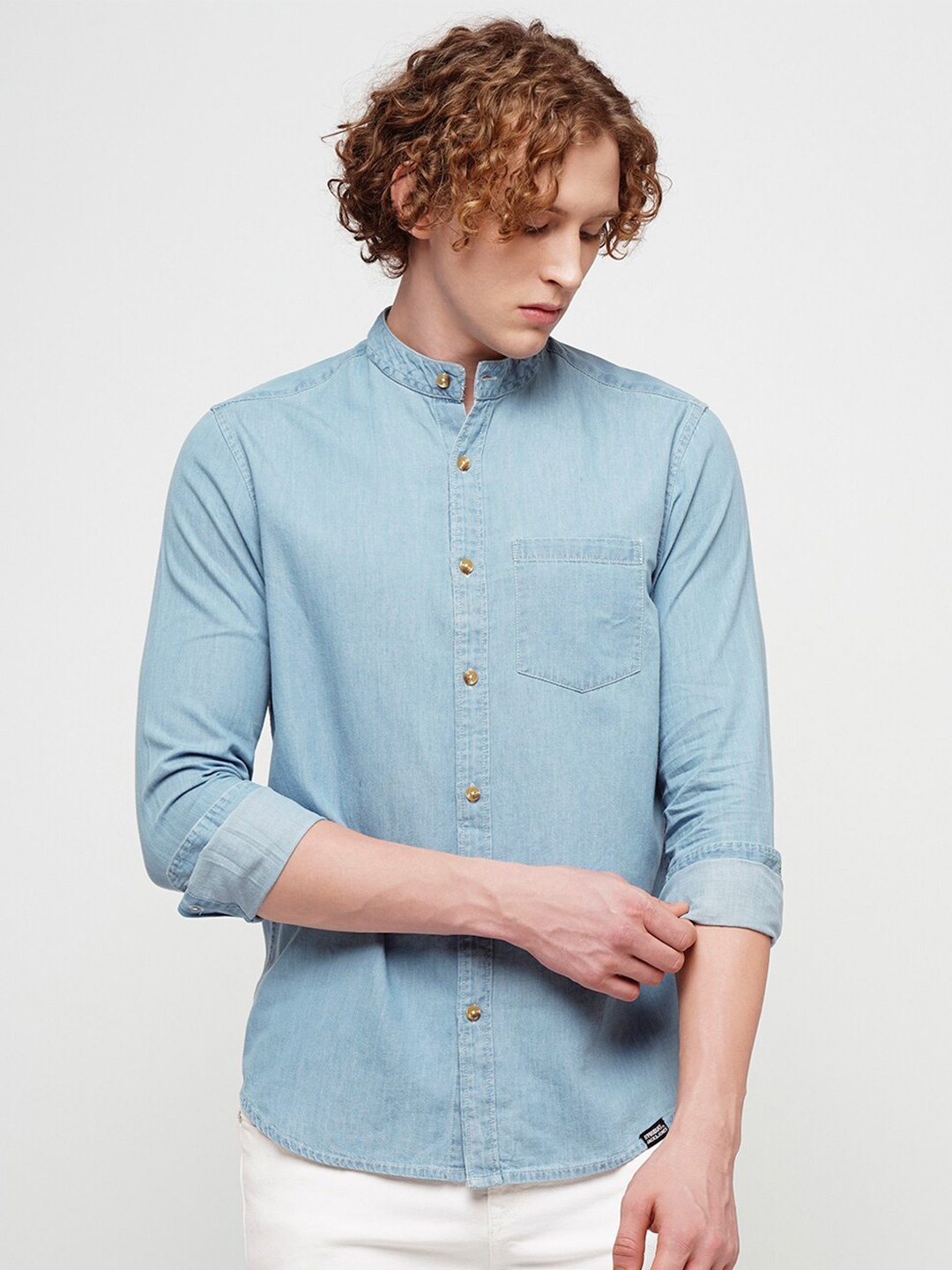 

Jack & Jones Slim Fit Opaque Pure Cotton Casual Shirt, Blue
