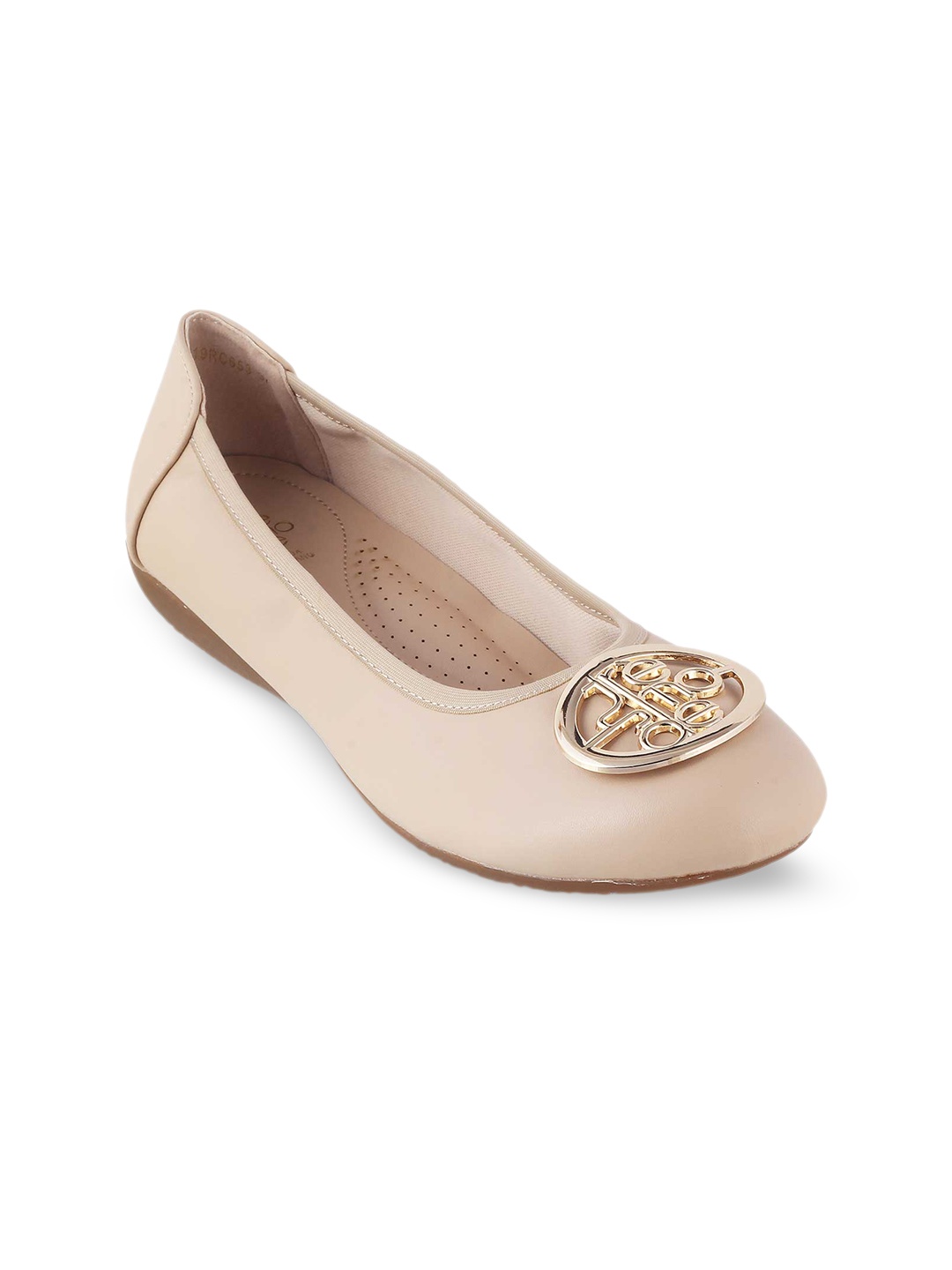 

Tresmode Embellished Round Toe Ballerinas, Beige